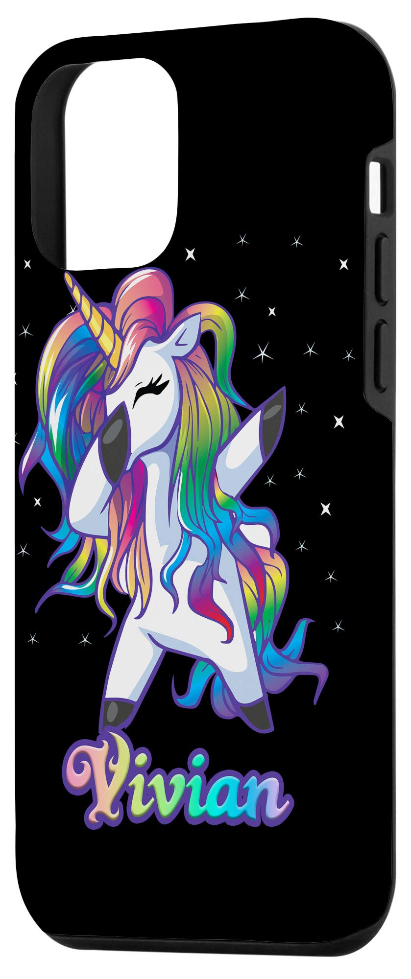 Custom Unicorn Dabbing iPhone 12 Mini Case - Personalized Vivian Design for Protection & Style | Perfect for Everyday Use, Gifts & Unicorn Lovers