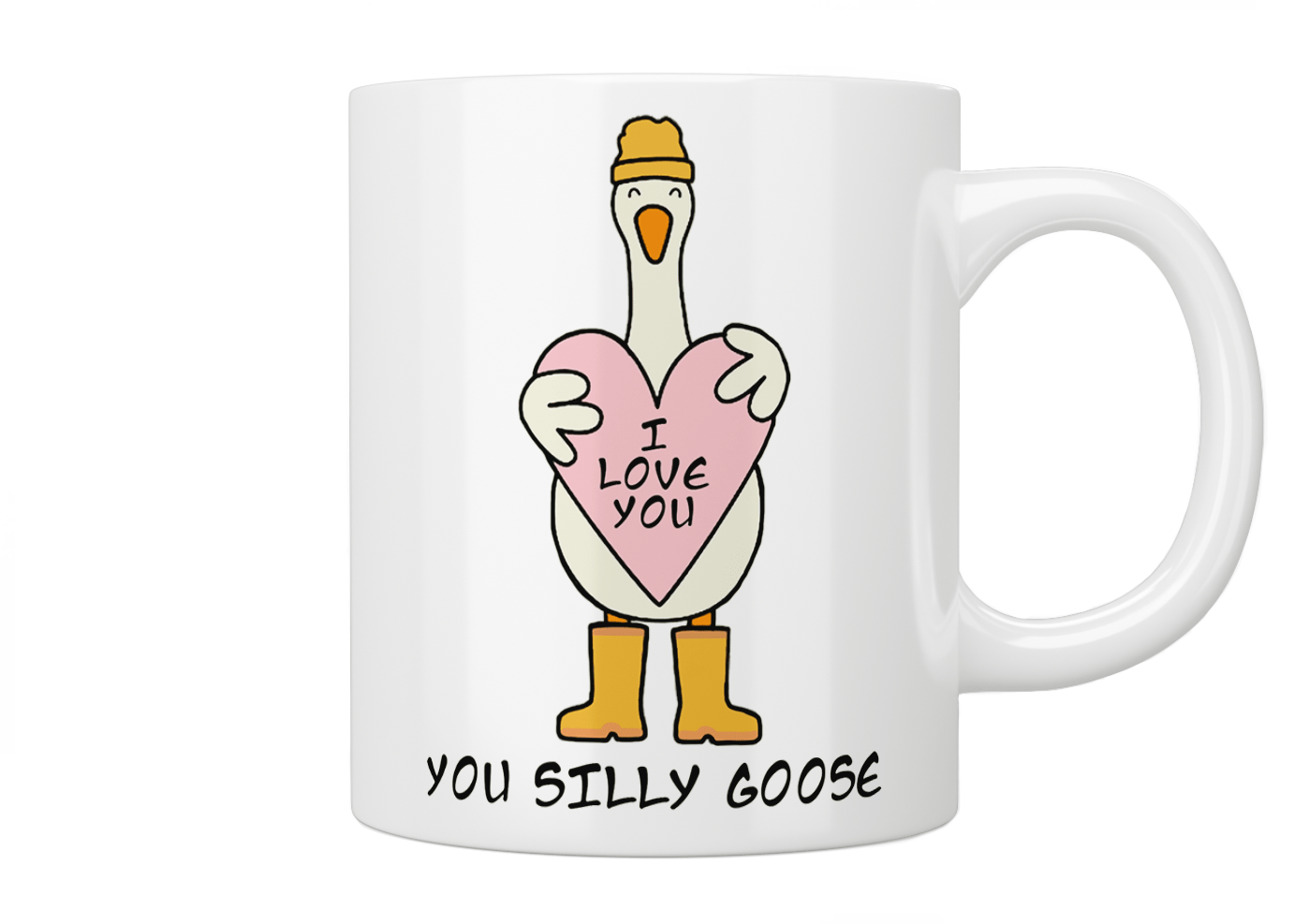 I Love You, You Silly Goose Coffee Mug - Funny Novelty Gift for Couples, Valentine's Day, Anniversary - Perfect for Morning Coffee, Office Use & Romantic Gifts