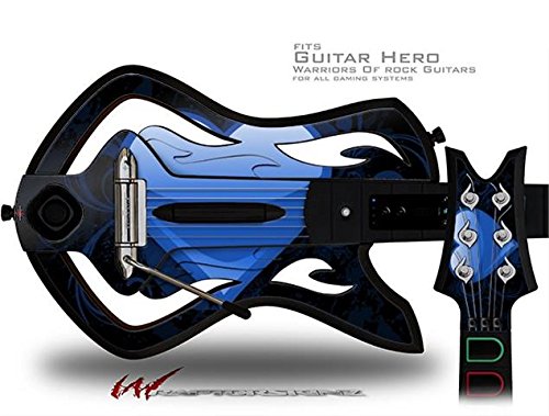 Grunge Blue Glass Heart Decal Skin for Warriors of Rock Guitar Hero Guitar (Guitar Not Included) - Perfect for Customizing Your Gaming Controller & Rock Music Accessories
