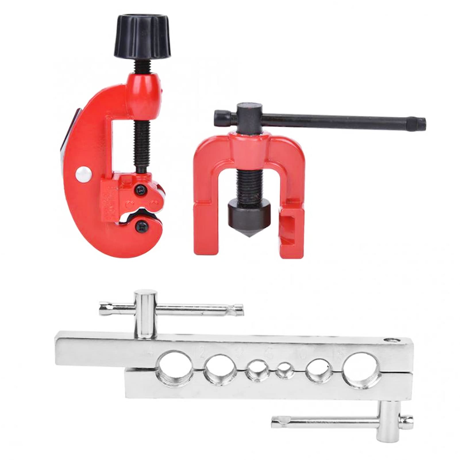 3-19mm Tube Cutter Kit with Double Flaring Dies - Copper Pipe Brake Fuel Line Repair Tool for Refrigeration & Automotive Use - Perfect for HVAC, Plumbing and DIY Projects