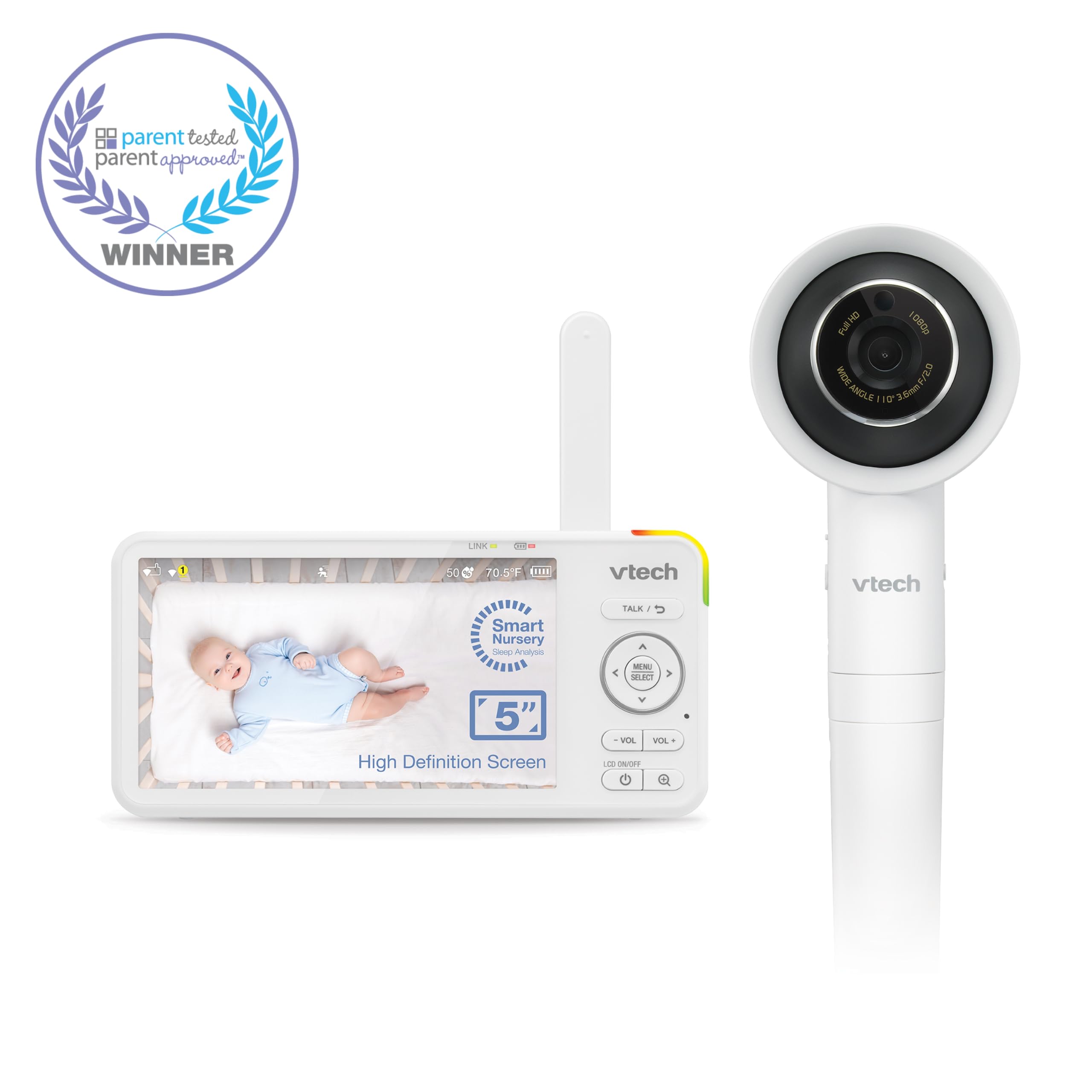 VTech VC2105 1080p FHD WiFi Smart Baby Monitor with 5