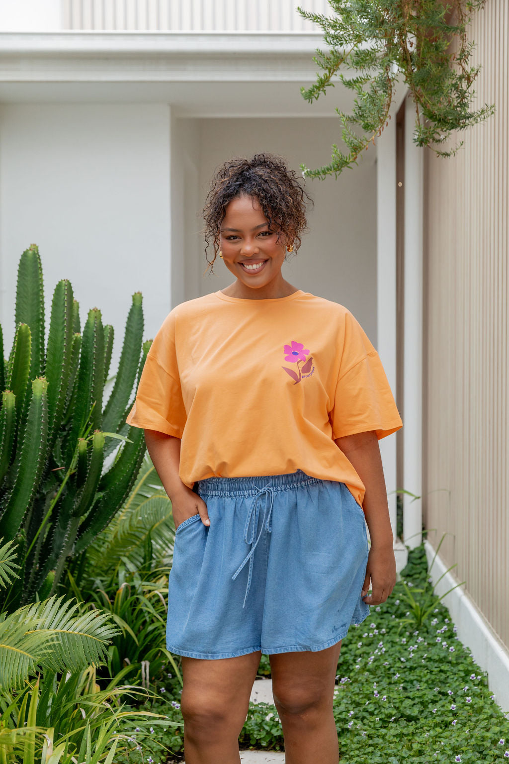 Choose Kindness Tee in Peach - Soft Cotton T-Shirt for Women - Perfect for Casual Wear, Everyday Outfits & Inspirational Gifts