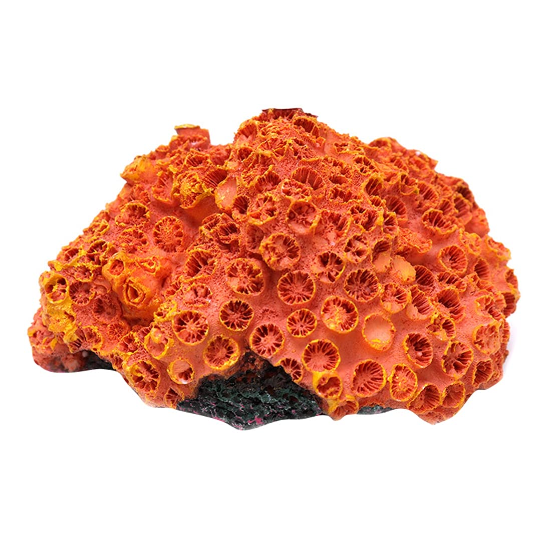 PetPhindU Resin Aquarium Decor - Yellow Artificial Seaweed Coral Reef Ornament for Fish Tank | Marine Plants & Coral Decorations | Perfect for Saltwater & Freshwater Tank Landscaping