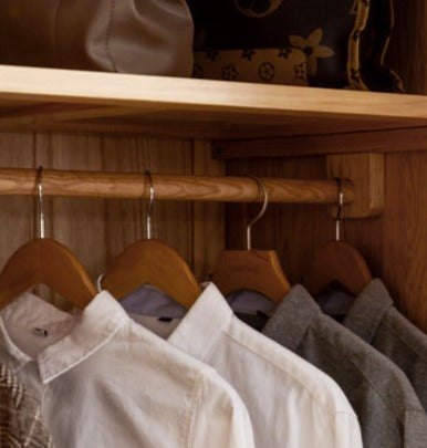 Solid Oak Wood Wardrobe - Premium Quality, Spacious Storage for Bedroom, Closet & Home Organization