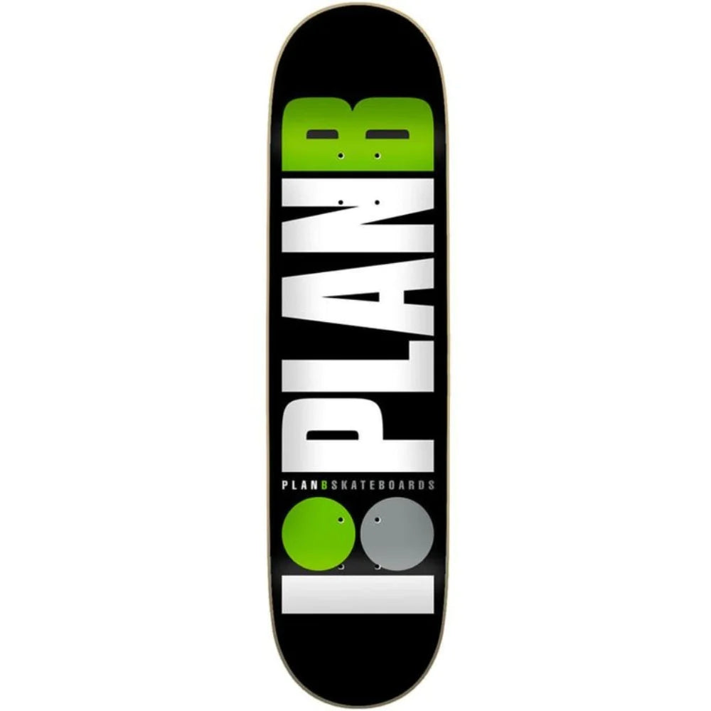 Plan B Team Green Skateboard Deck 8.0 - Professional 8.0