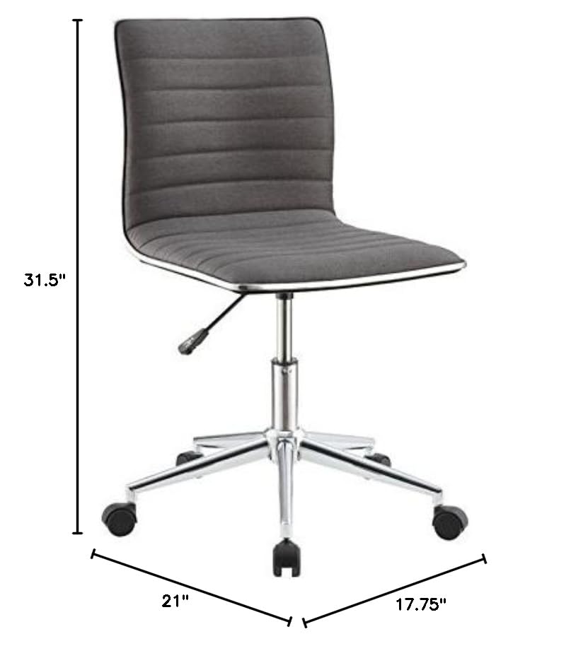 UrbanPro Sleek Adjustable Office Chair - Ergonomic Gray & Chrome Mesh Back Support - Perfect for Home Office, Gaming & Workspace Comfort