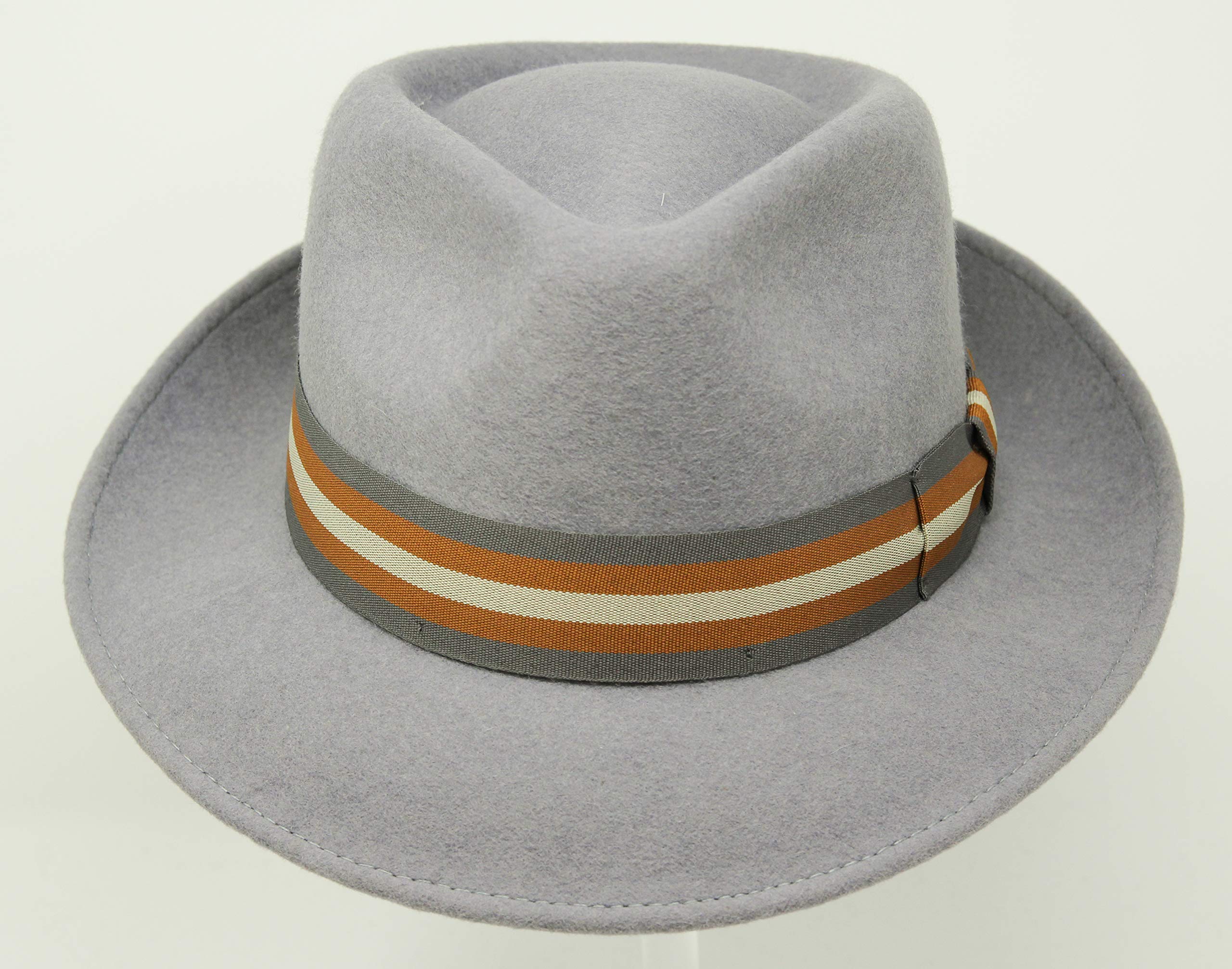 Premium Doyle - Teardrop Fedora Hat for Men & Women - 100% Wool Felt Crushable Travel Hat - Water Resistant Unisex Sun Hat - Perfect for Outdoor Adventures, Travel & Fashion