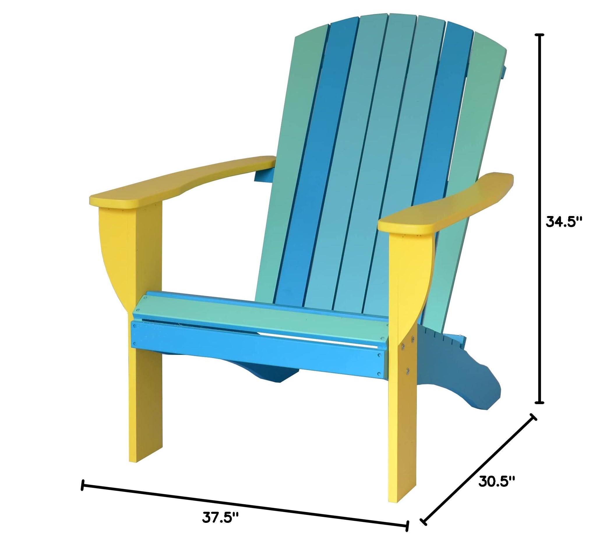 Premium Solid Cedar Adirondack Chair with Built-in Bottle Opener & Matching Folding Table Set - Extra Wide Comfort for Patio, Garden, Beach & Outdoor Relaxation