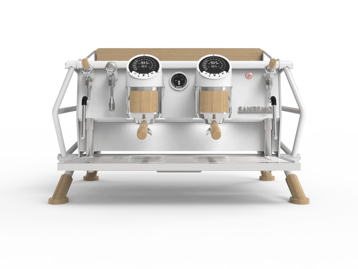 Sanremo Cafe Racer Naked Version 2 Groups Espresso Machine - Professional Commercial Coffee Maker for Cafes & Restaurants - Perfect for Baristas & Coffee Shops
