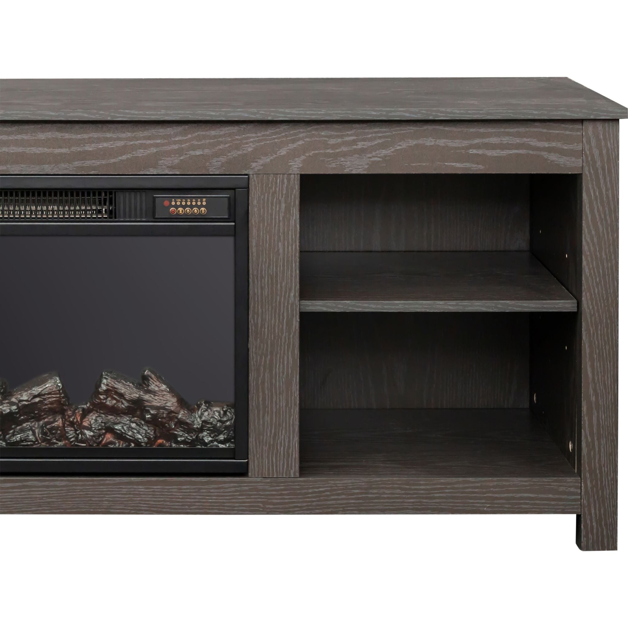 Brenna Modern TV Stand with Electric Fireplace - Stylish Entertainment Center for Living Room, Bedroom & Home Theater