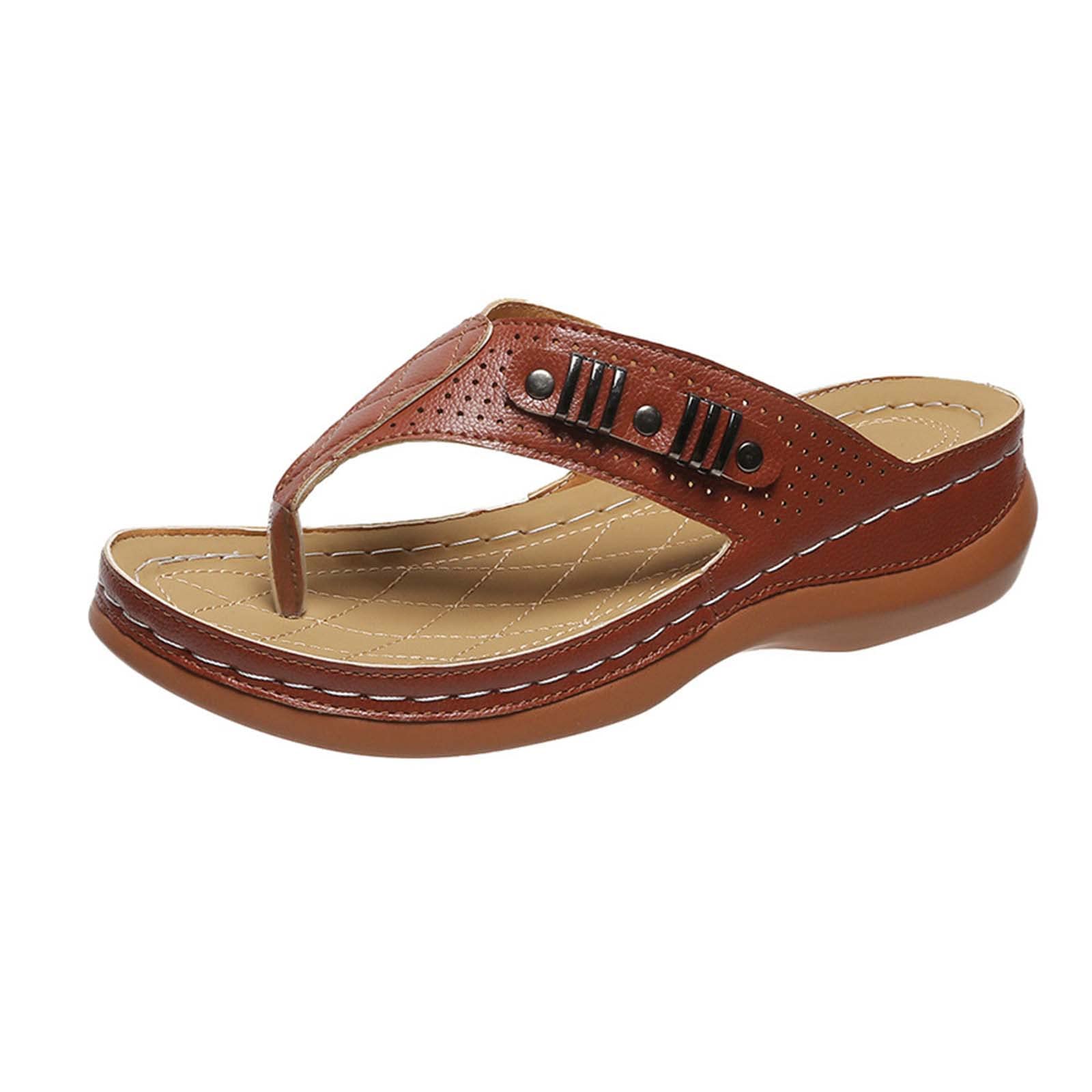 **Women's Orthopedic Sandals – Comfortable Wedge Flip Flops with Ergonomic Soles | Summer Casual Thong Straps & Clip Toe Design | Lightweight Slip-On Slides for Beach, Walking & Travel**