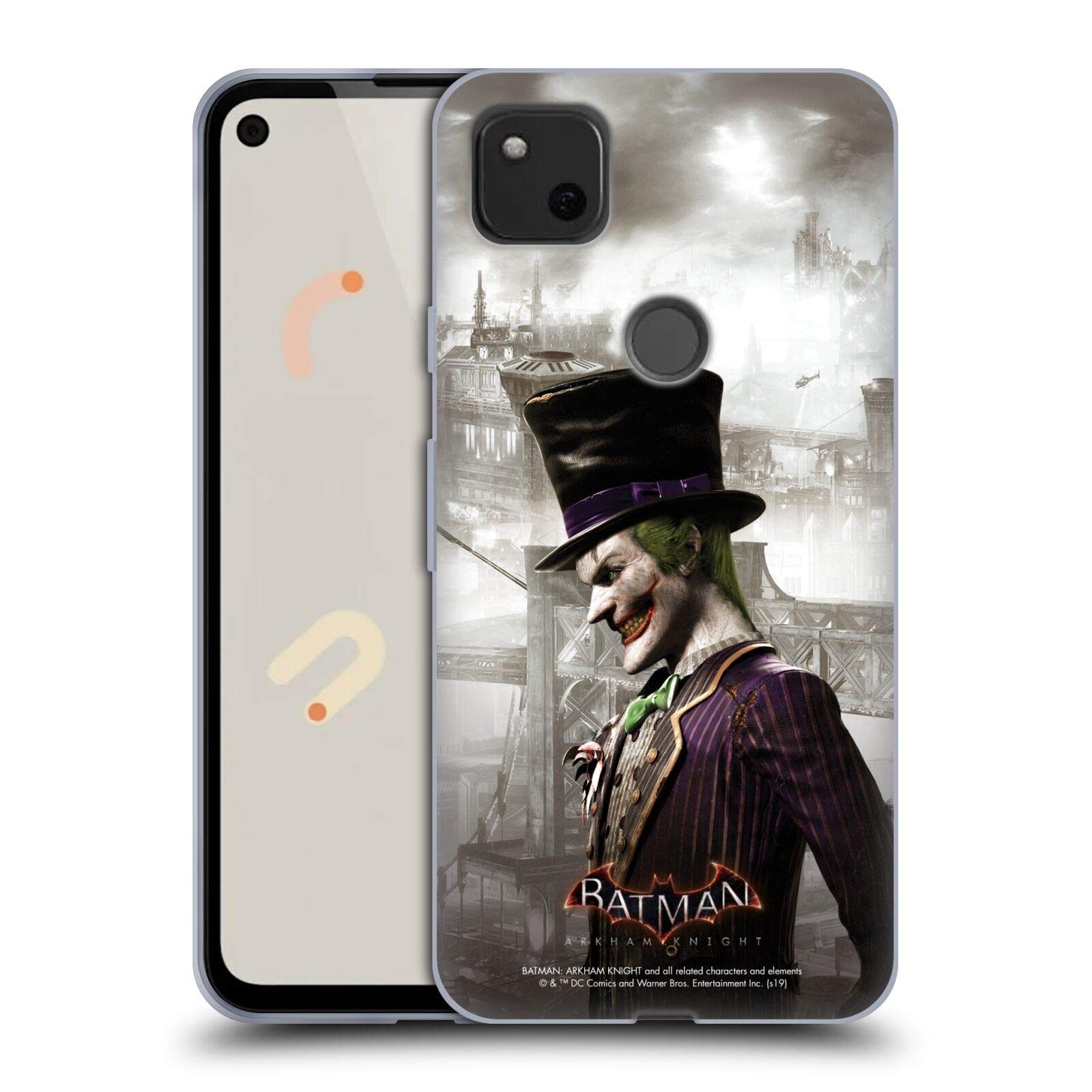 Batman Joker Gel Case for Google Pixel 4a - Arkham Knight Licensed Design for Fans