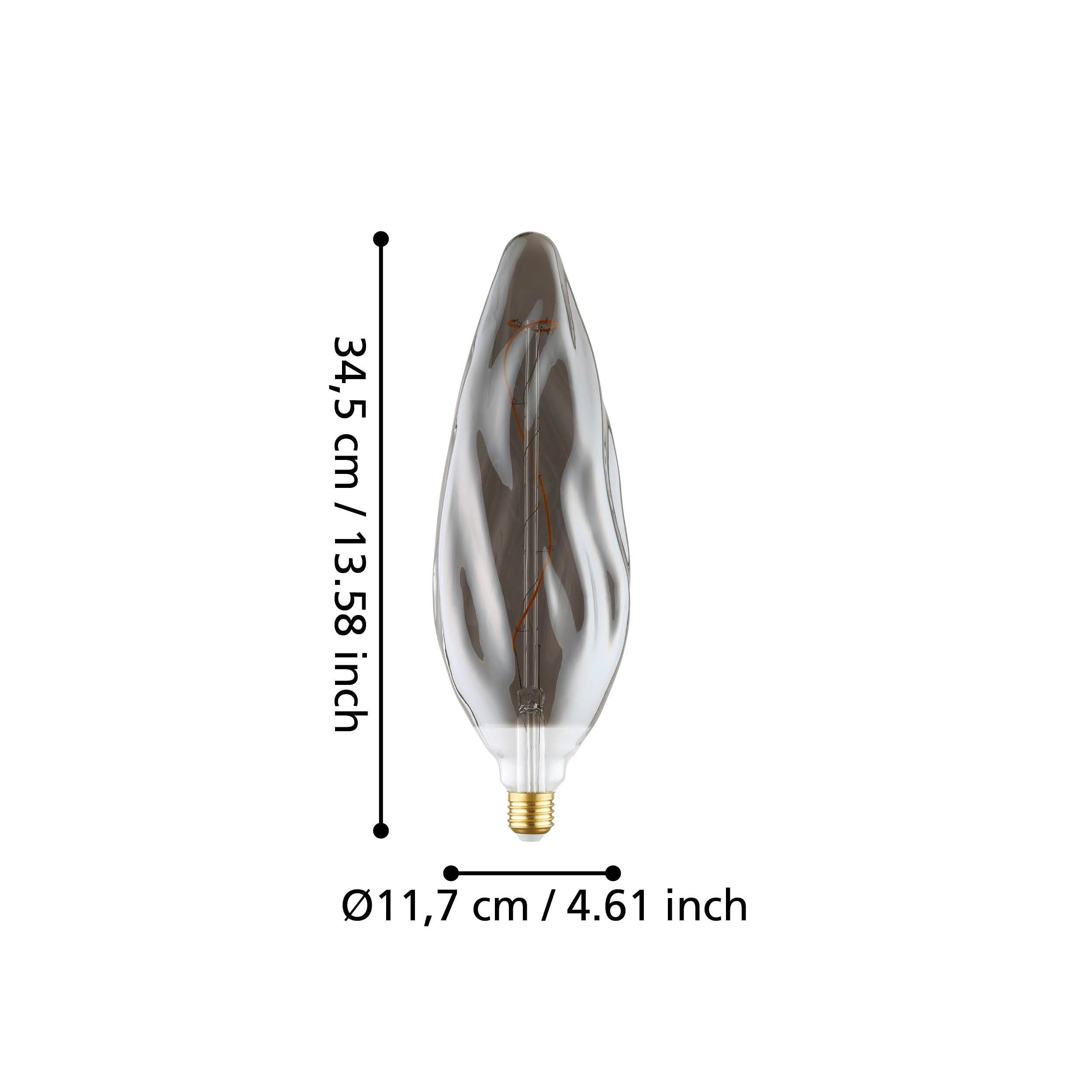 4W E27 2000K Dimmable Black LED Globe Bulb - Warm White Light for Home, Bedroom, Living Room, and Office Lighting