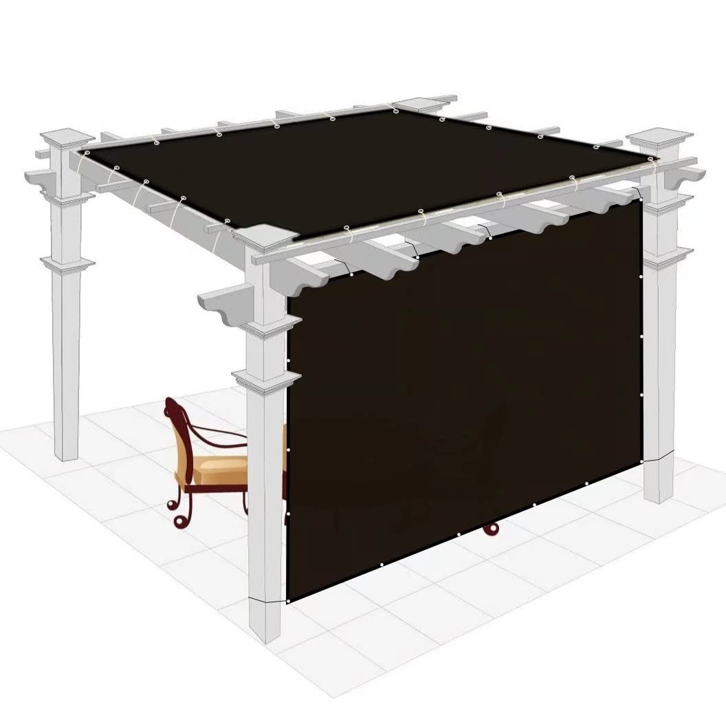 Shatex Privacy Screen Sun Shade Cloth - 6’ x 14’ Black Taped Edge with Grommets, UV Blocking Mesh for Pergola, Awning, Patio & Window Cover - Perfect for Outdoor Privacy, Sun Protection & Garden Shade