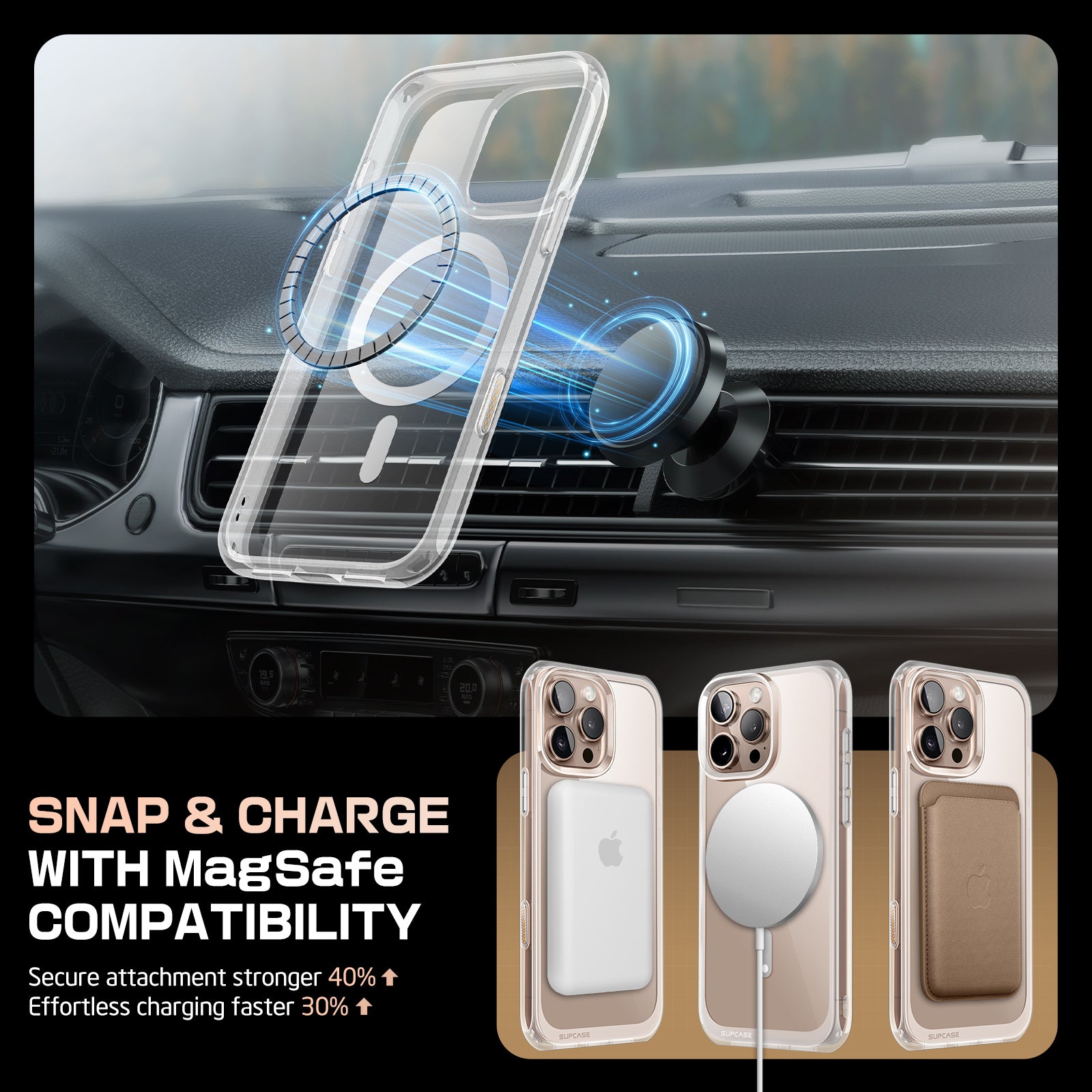 iPhone 16 Pro Max 6.9 Inch Case - Unicorn Beetle MAG Slim Clear Protective Cover with MagSafe & Camera Control Button | Perfect for Daily Use, Travel & Outdoor Activities