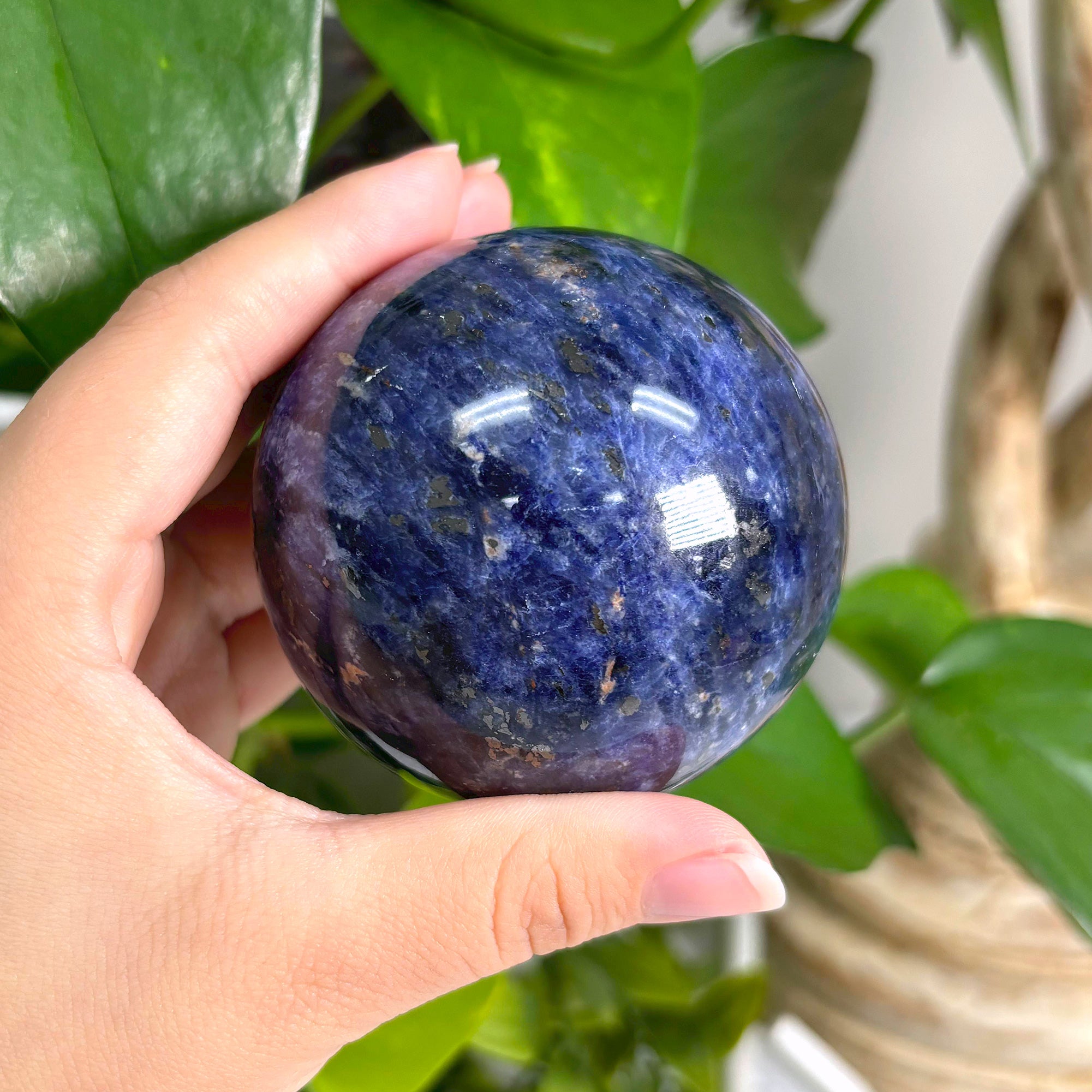 Polished Sodalite Crystal Gemstone Sphere - 3