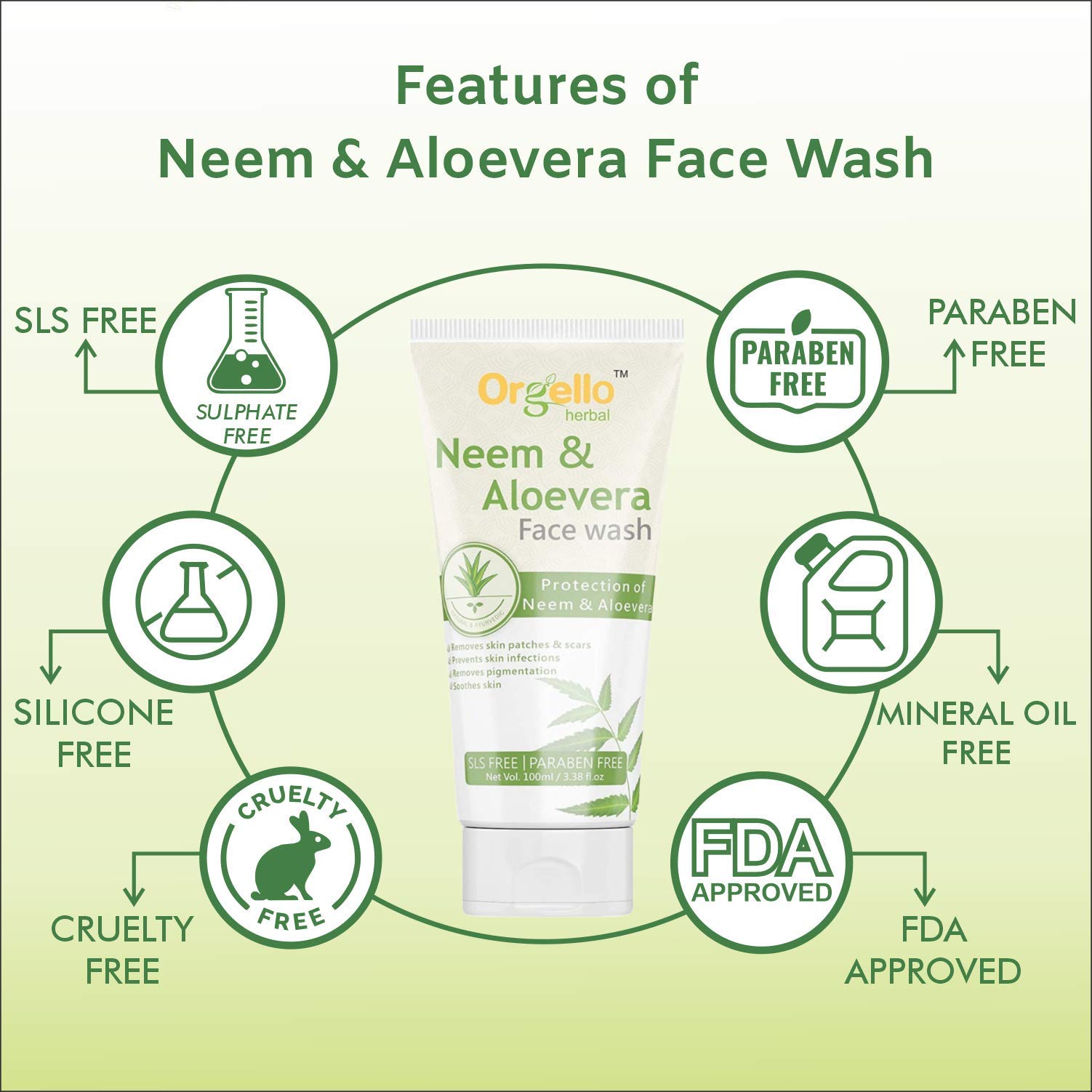 Organic Neem Face Wash 100ml + Vitamin C Body Lotion 300ml + Strawberry Face Scrub 60ml | 3-Piece Skincare Set for Acne, Brightening & Exfoliation | Daily Facial Cleansing & Body Care Routine