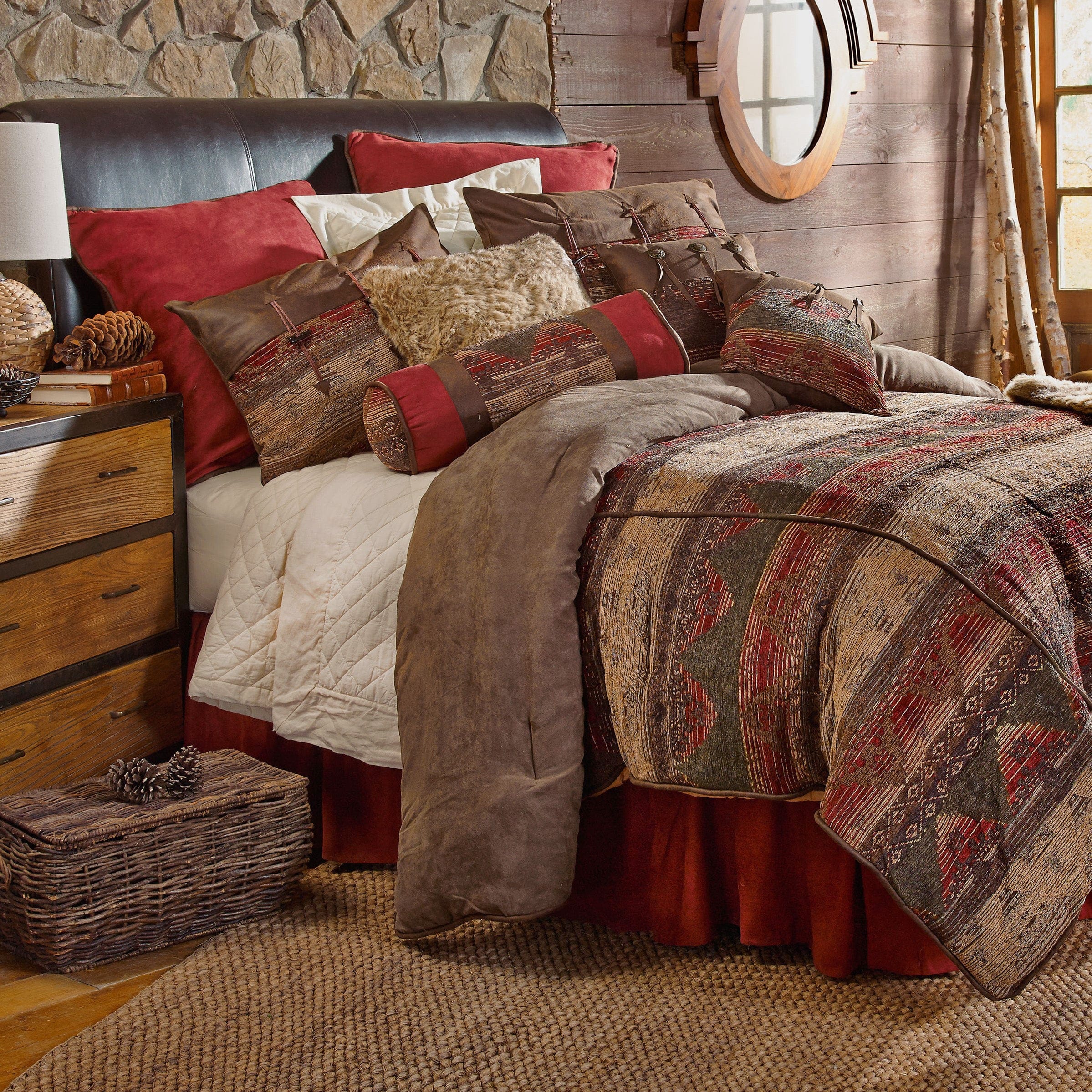 Sierra Concho Square Throw Pillow - Southwestern Style Decorative Cushion Cover for Sofa, Bed, Chair - Perfect for Living Room, Bedroom & Home Decor