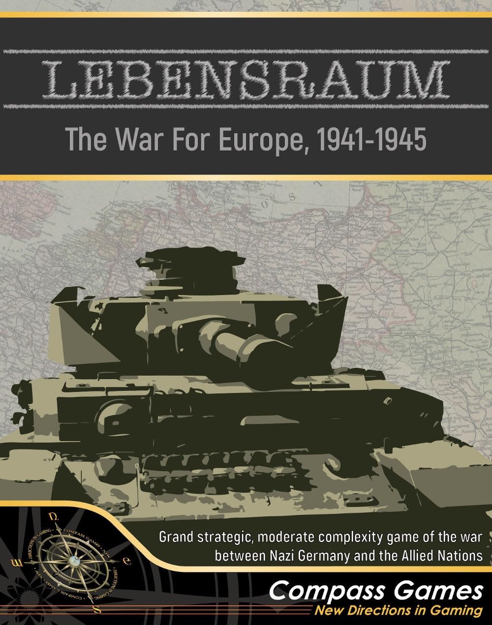 Lebensraum: The War for Europe 1941-1945 Strategy Board Game by Compass Games | WWII Historical Wargaming for Adults & History Enthusiasts