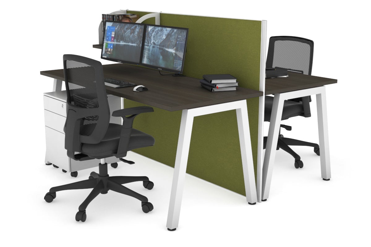 Horizon Quadro 2-Person Office Workstation Bench with A-Legs - 1400mm x 700mm (55