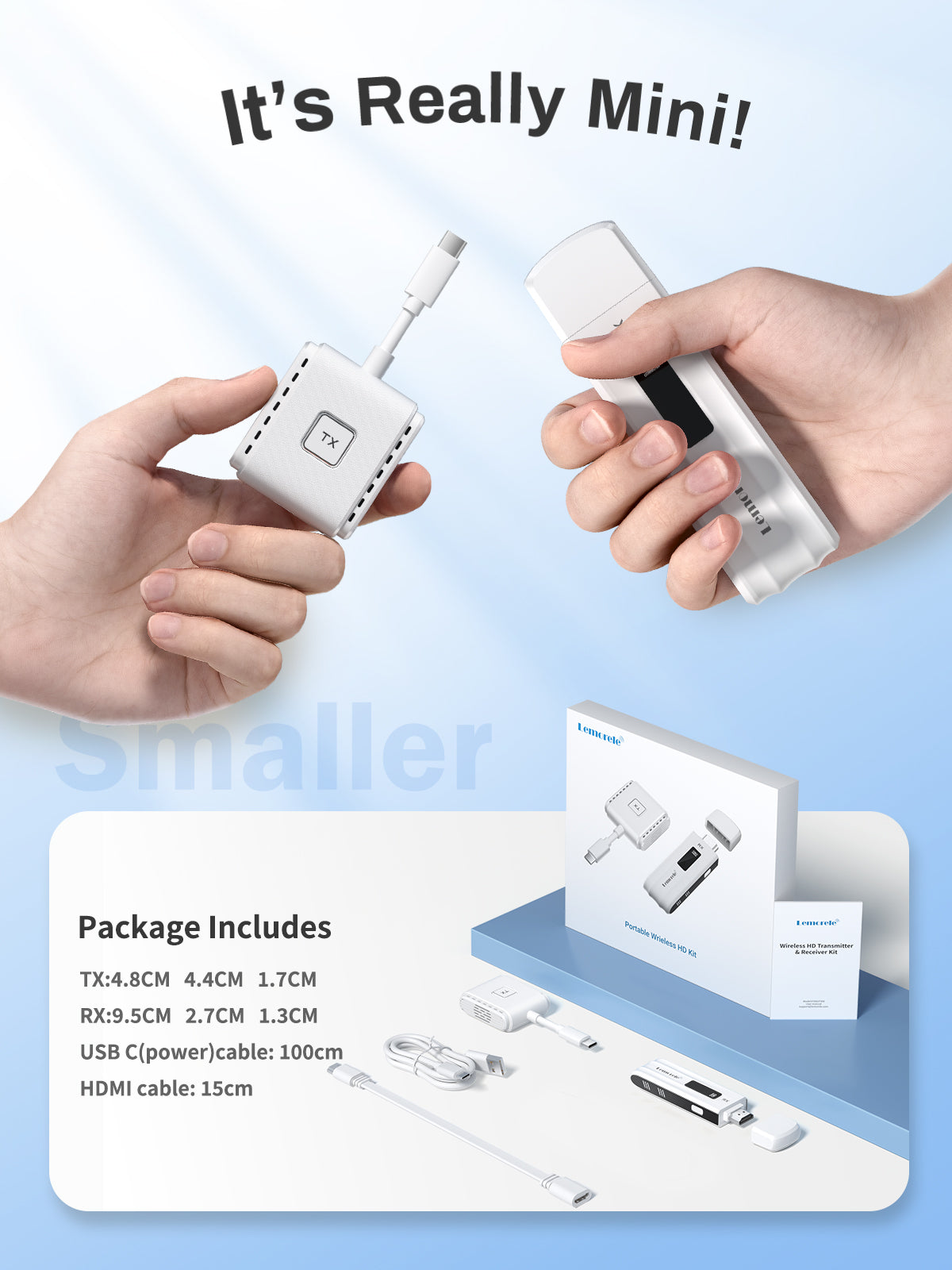 LEMORELE™ P6 Wireless Transmitter and Receiver Kit - Bluetooth Audio Adapter for TV, Home Theater & Car Stereo System | Wireless Audio Streaming, Low Latency, Plug & Play