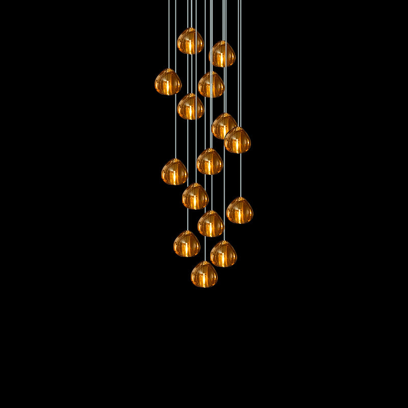 Elegant Crystal Pendant Light - Modern Chandelier for Dining Room, Bedroom & Living Room Decor - Dimmable LED Hanging Lamp for Home & Office Lighting