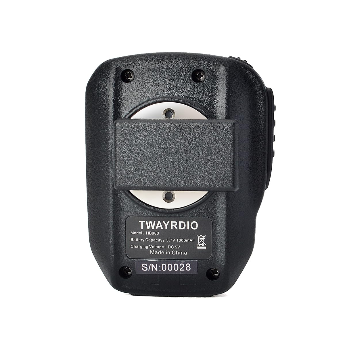 TWAYRDIO Bluetooth Walkie Talkie Microphone - Wireless Shoulder Speaker Mic for Motorola Ham Radio with 2-Pin Earphone Jack - Perfect for Outdoor Adventures, Construction Sites & Security Teams