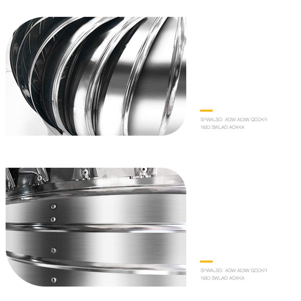 BOHHO 200mm/7.9Inch Stainless Steel Rotating Chimney Cowl - Anti-Downdraught Vent Spinner for Chimney Pots & Exhaust Vents | Weatherproof & Durable for Home Roof Ventilation Systems