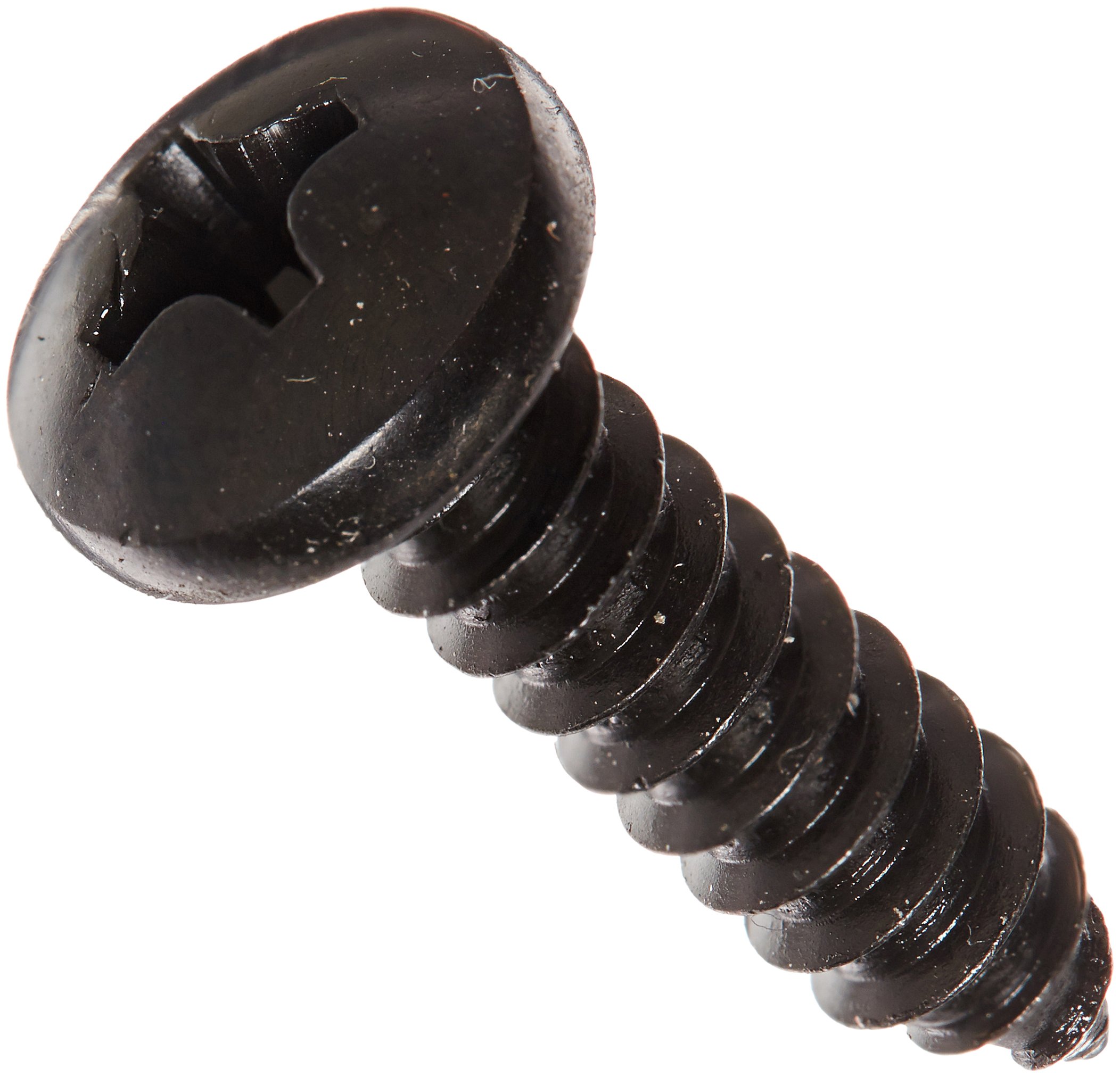 Small Parts 1012ABPPB Black Oxide Steel Sheet Metal Screws, Pan Head Phillips Drive, #10-16 Thread, 3/4