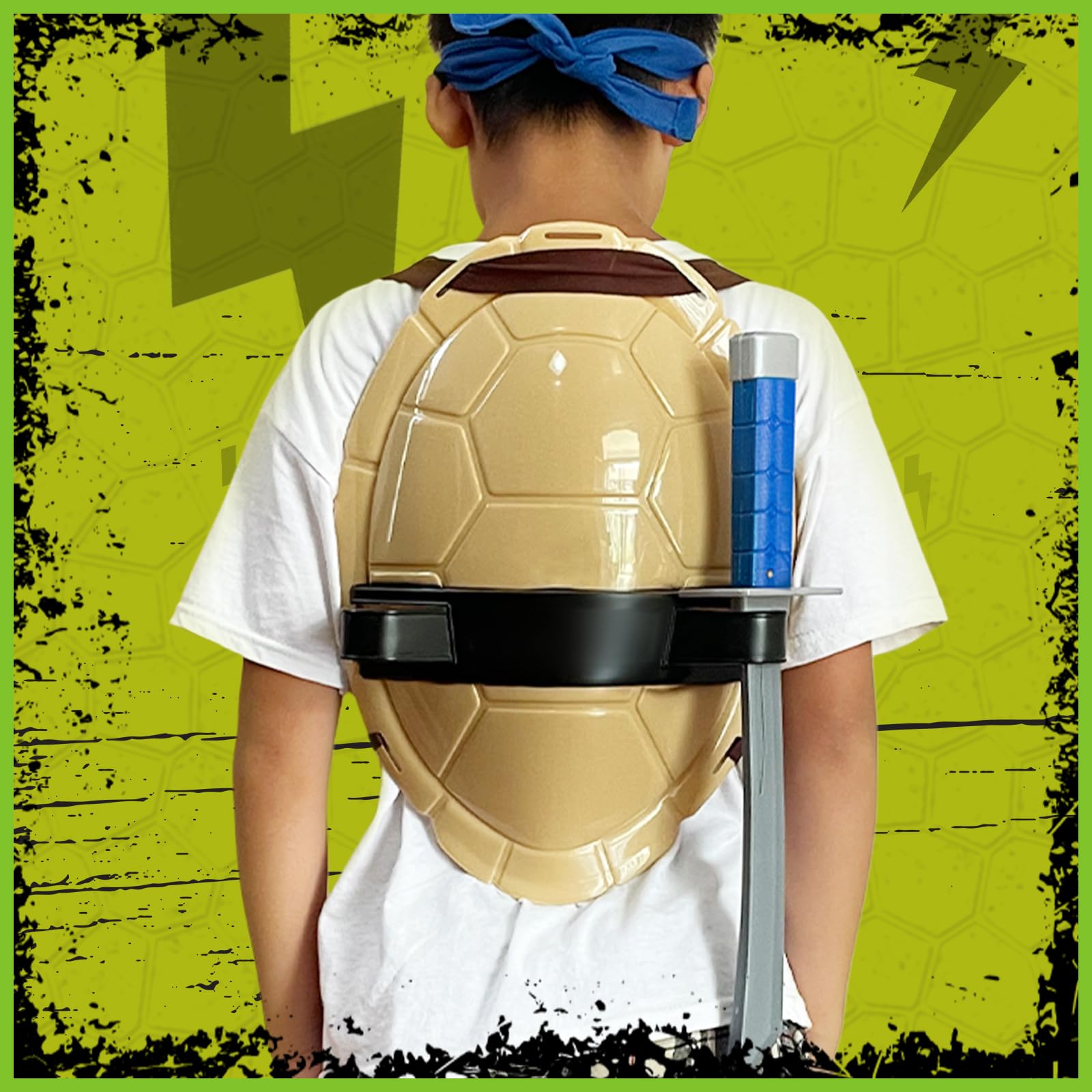 Superhero Ninja Turtles Cosplay Costume Set for Kids - TMNT Themed Halloween Outfit, Birthday Party Favors & Dress-Up Play - Perfect for Role-Playing, Cosplay Events & Themed Parties