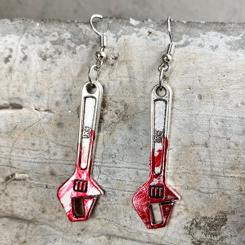 Horror Halloween Earrings - Bloodstained Axe & Knife for Women | Party Accessories