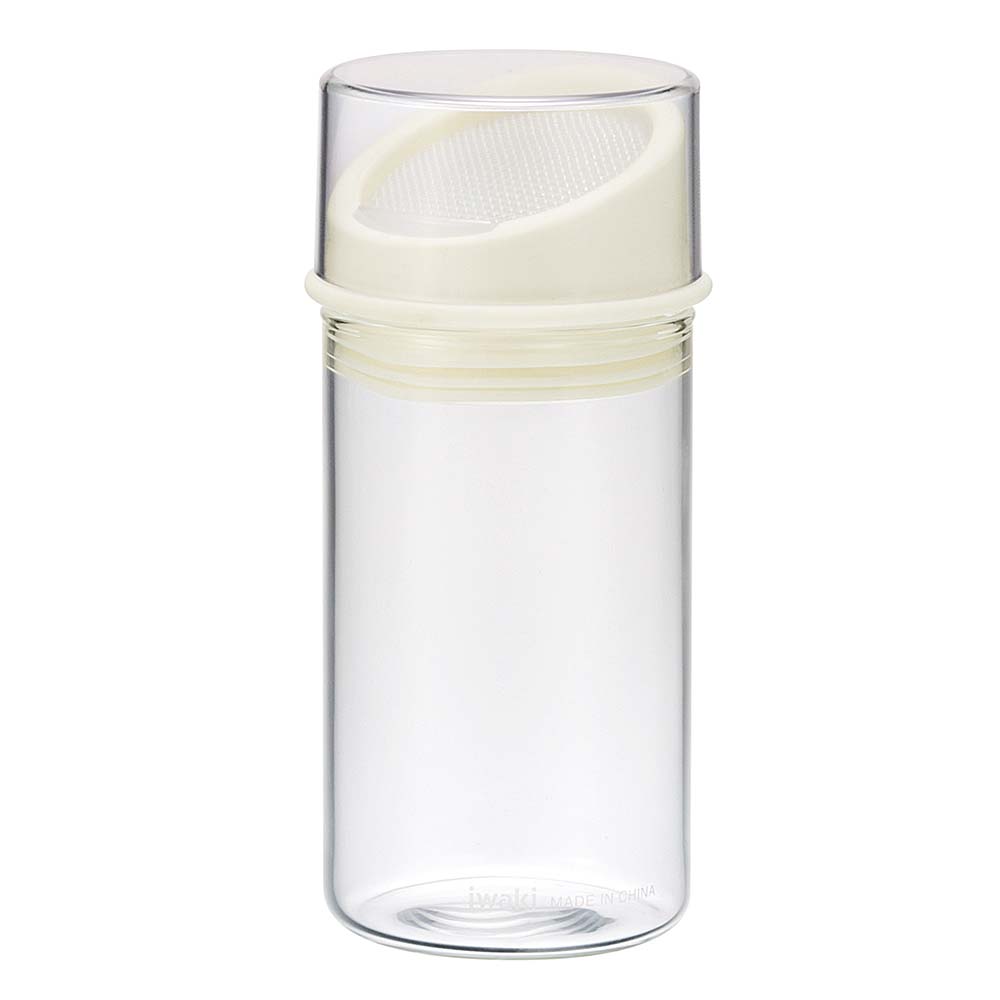 Iwaki Heat Resistant Glass Powder Bottle - 16oz/500ml, Airtight & Leakproof Spice Storage Container for Kitchen, Pantry, Coffee, Tea, Spices - Microwave & Dishwasher Safe Glass Jar with Stainless Steel Lid