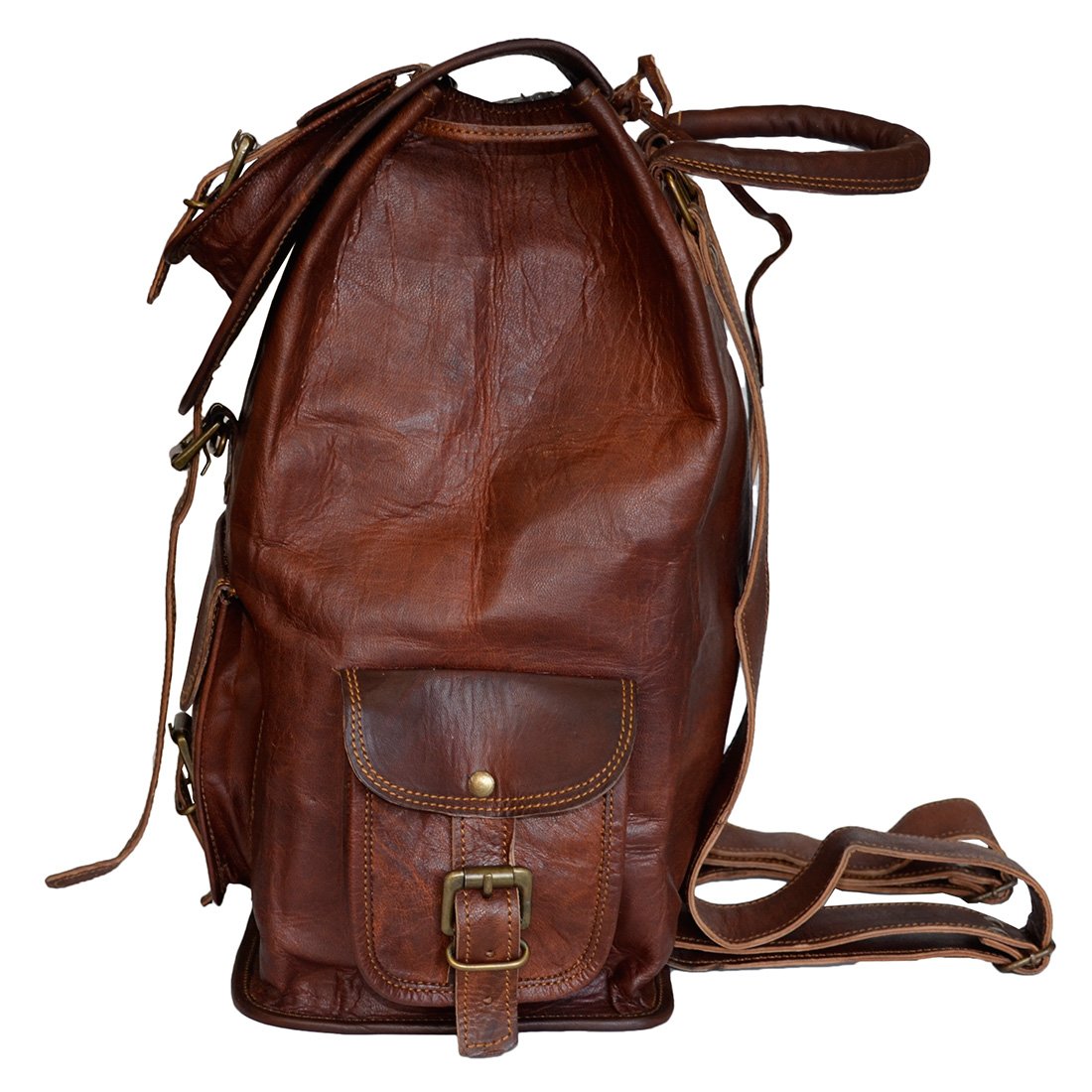 **Madosh Genuine Leather Backpack for Hiking, Camping & Travel - 16