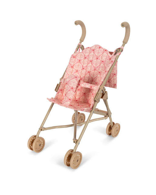 KONGES SLOJD Doll Stroller - Premium Wooden Baby Doll Pushchair for Toddlers | Perfect for Pretend Play, Role-Playing Games & Outdoor Walks with Favorite Dolls