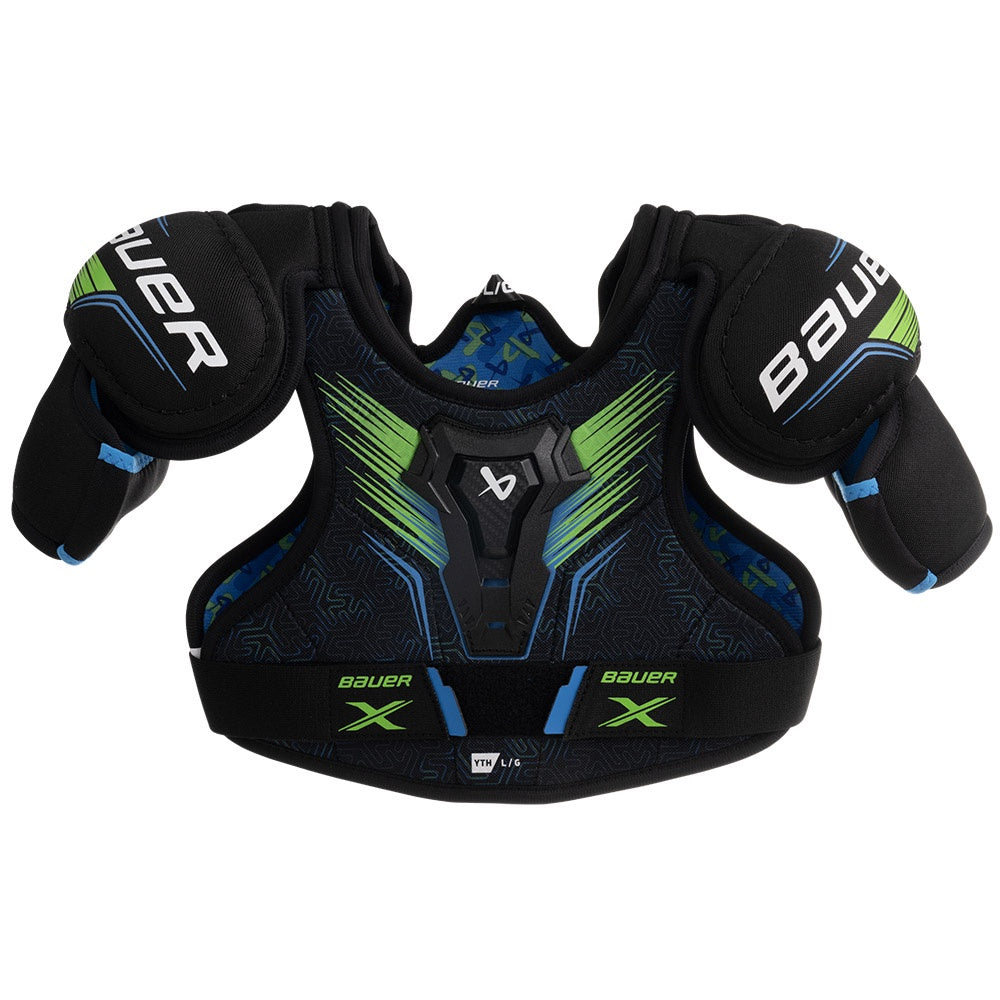 Bauer X 2024 Youth Ice Hockey Shoulder Pads - Protective Gear for Junior Hockey Players - Perfect for Practice & Games