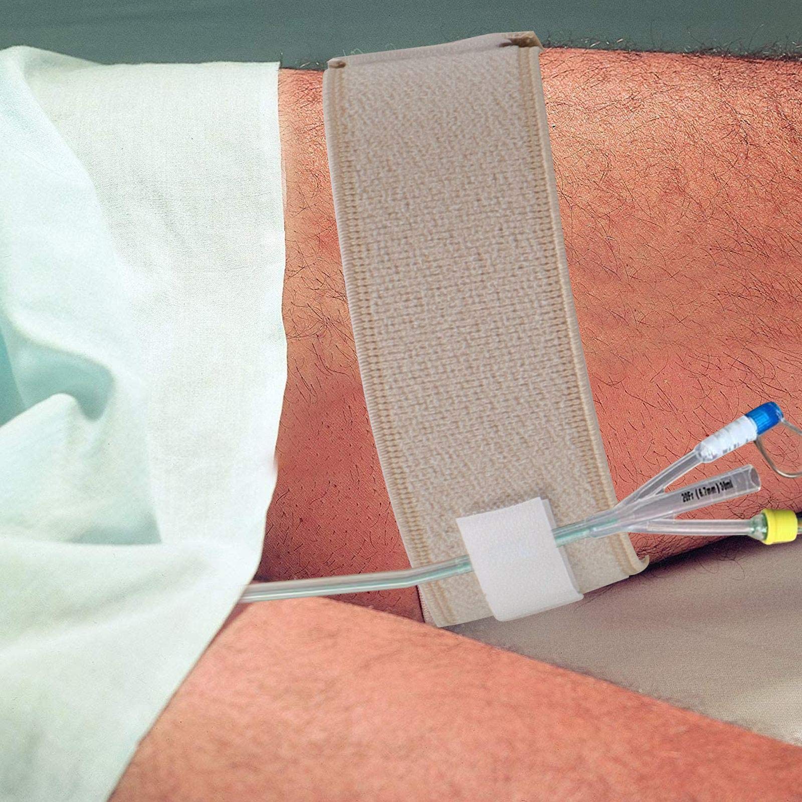 2PCS Catheter Leg Bag Holder - Adjustable Hook & Loop Strap for Secure Urinary Drainage Tube Stabilization - Anti-Slip, Skin-Friendly Design - Ideal for Daily Use, Travel, and Post-Surgery Care