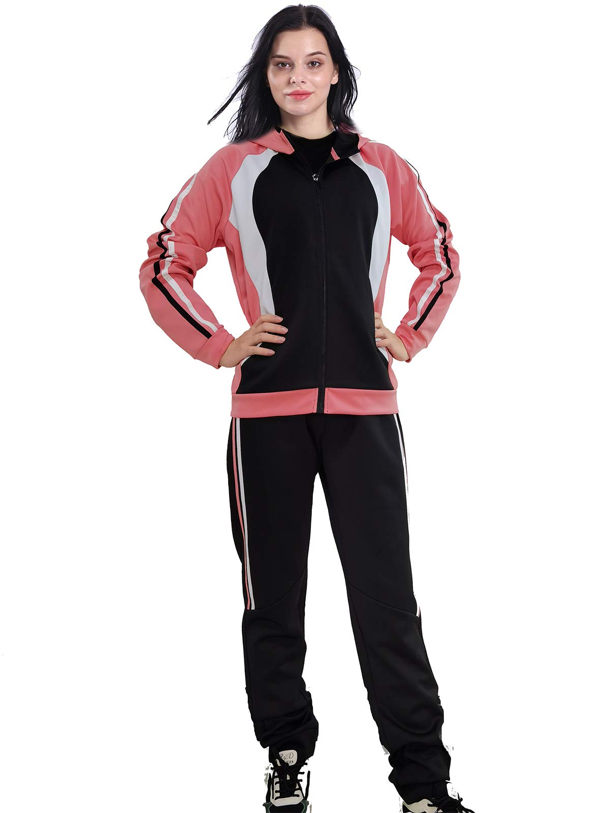 Women's Casual 2-Piece Track Suit Set - Comfortable Sweatsuit Outfit for Running, Yoga & Lounge Wear | Athletic Jogger Pants & Hoodie