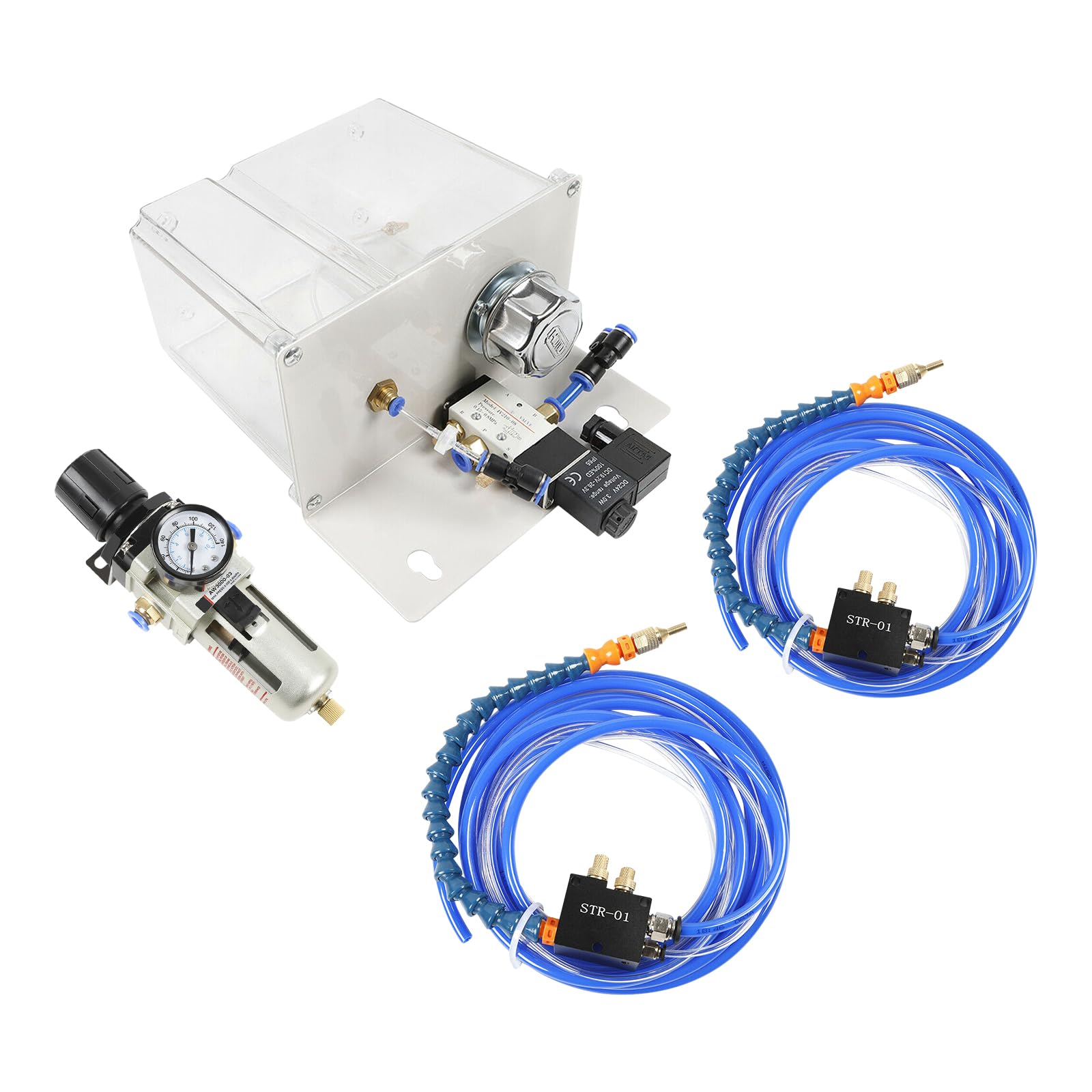 Self-Priming Micro-Mist Coolant Lubrication Spray System for CNC Lathe, Milling & Drill Machines - Perfect for Metalworking & Precision Machining Operations