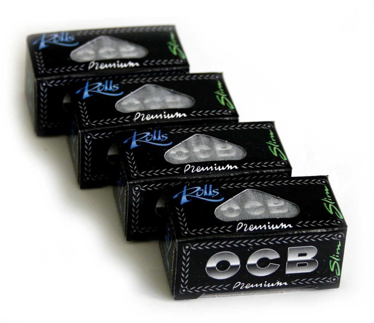 OCB Premium Slim Rolling Papers - 4 Rolls of Ultra-Thin Natural Hemp Papers for Smooth Smoking | Perfect for Rolling Cigarettes, Joints & Herbal Blends