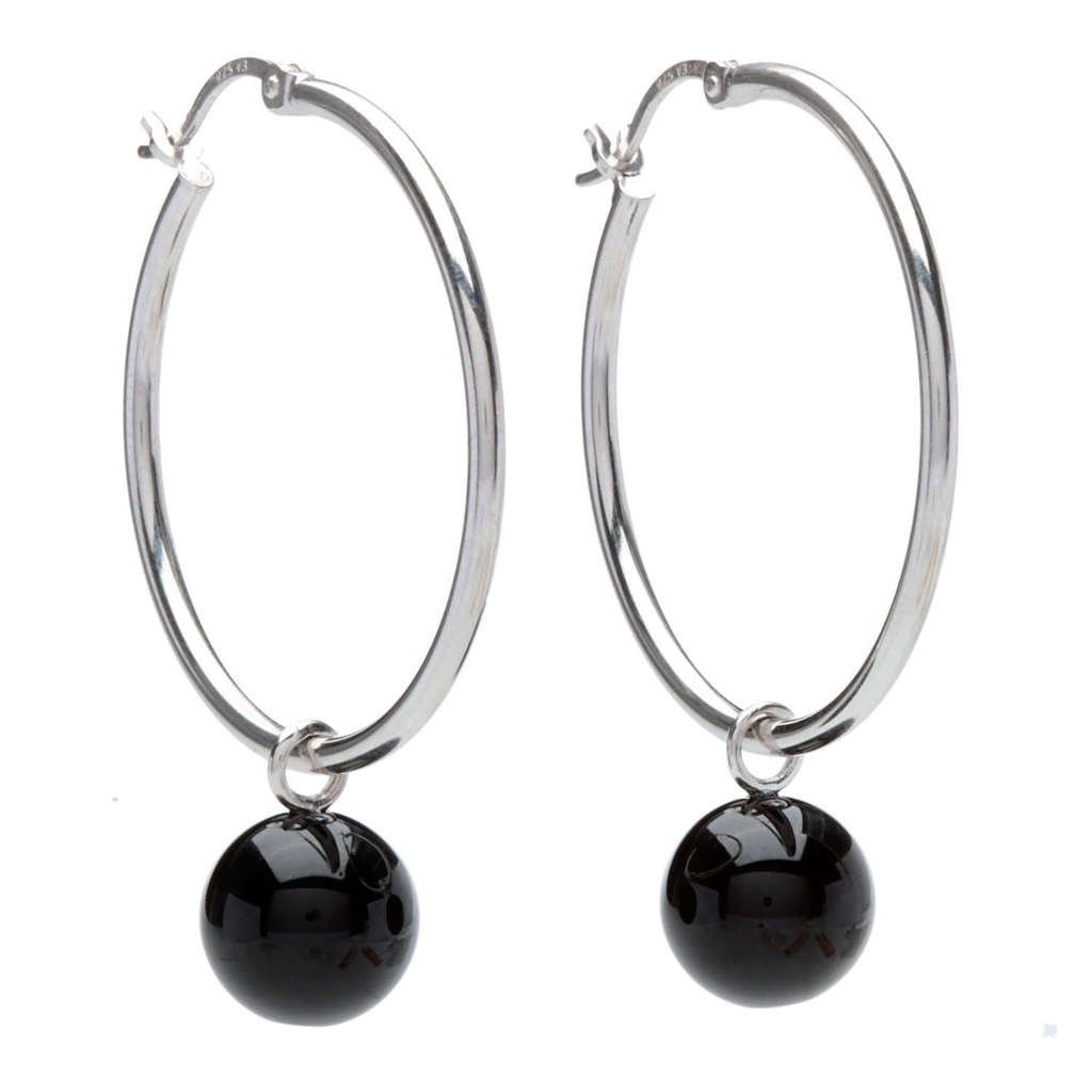 V3Jewelry 925 Sterling Silver Round Hoop Earrings with Natural Multi Gemstones - Interchangeable Charm Earrings for Women - Perfect Birthday Gift for Her - Ideal for Parties, Weddings & Everyday Wear