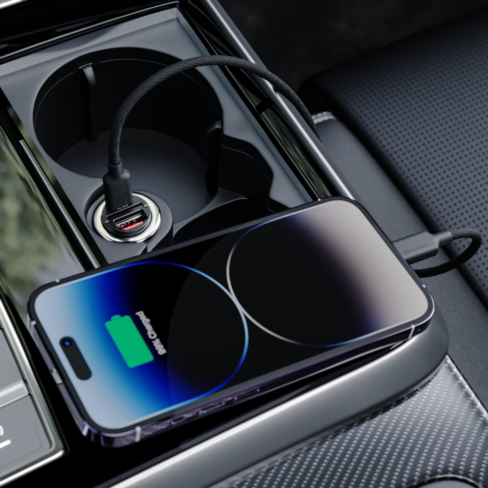 ALOGIC 30W Fast Car Charger with Dual USB-C Ports - Compact & Powerful for iPhone, Android, and More | Perfect for Road Trips & Daily Commutes