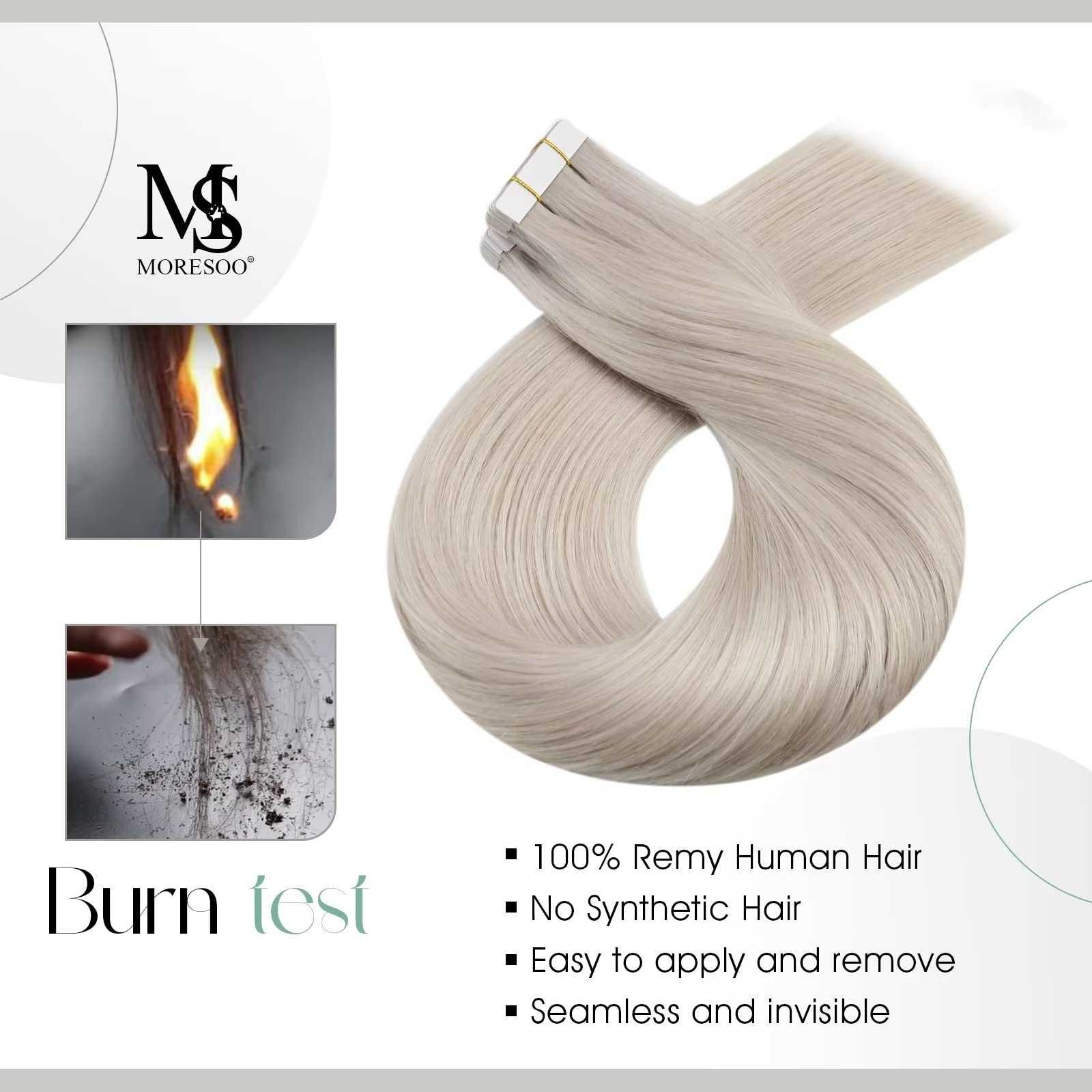 22 Inch Tape in Hair Extensions - 20 Pieces 50G Remy Human Hair for Seamless Blending & Volume - Perfect for Weddings, Parties & Daily Styling