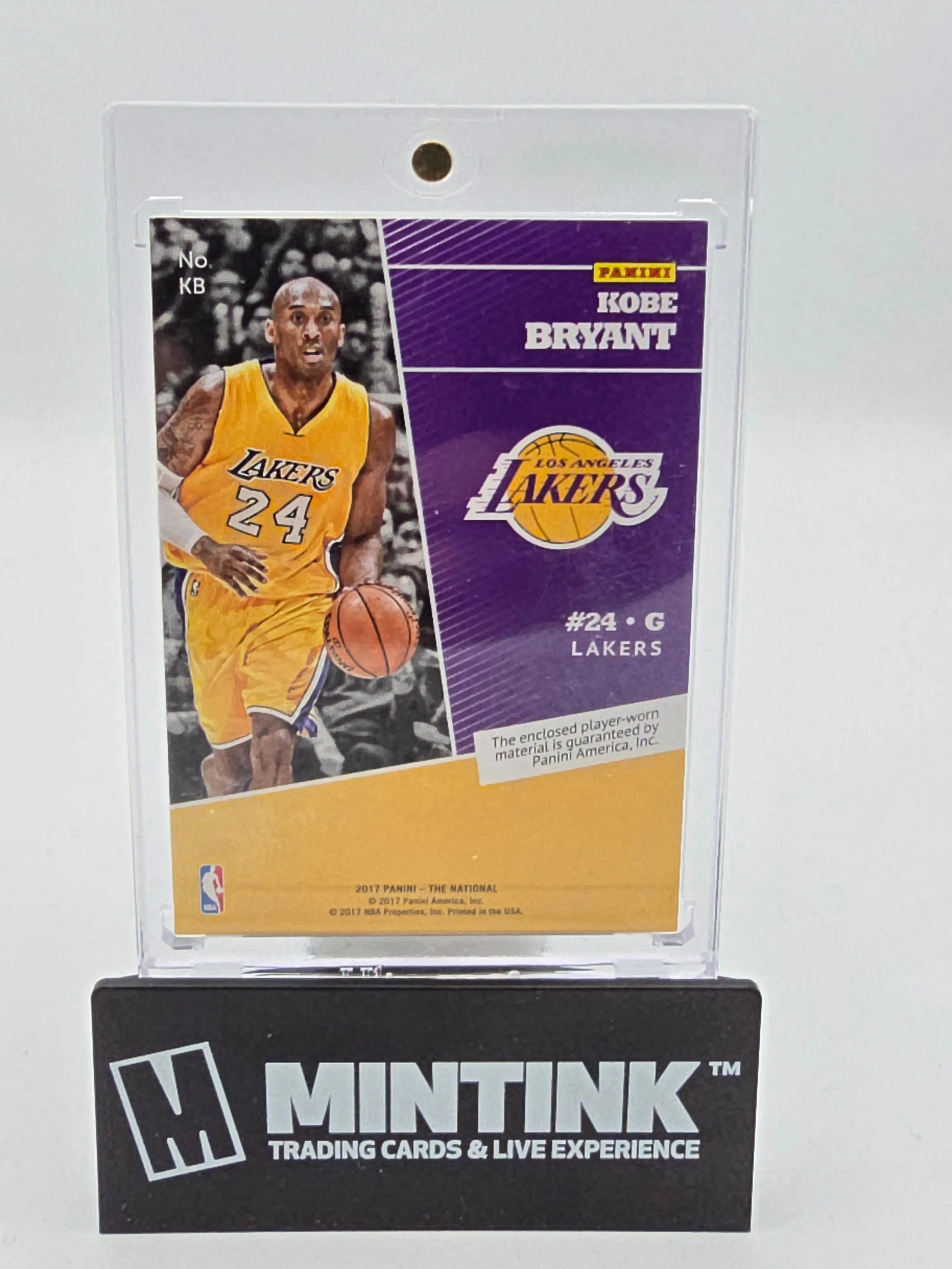 2017 Panini The National VIP Gold Kobe Bryant Gold & Purple Flash Jersey Patch /25 - Rare Basketball Trading Card for Collectors & Fans - Perfect for Sports Memorabilia Collections & Display Cases