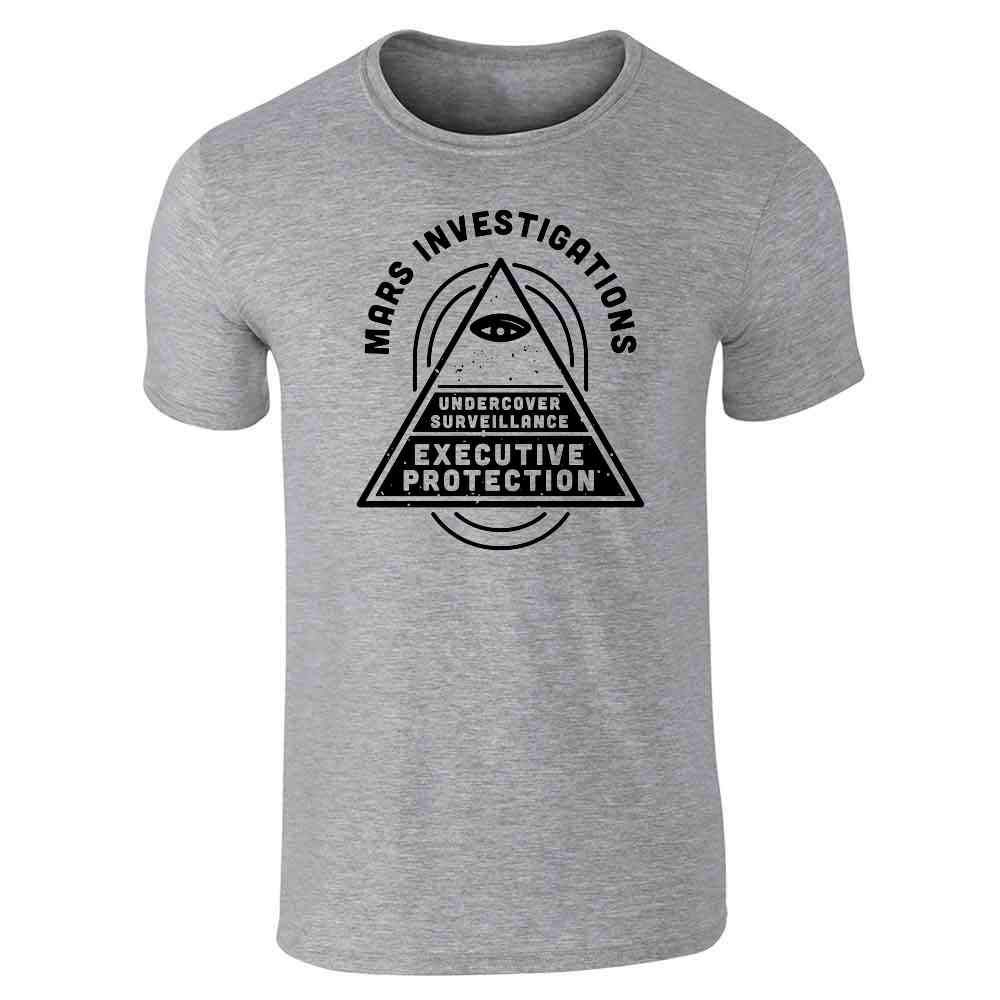 Vintage Mars Investigations Noir Detective Graphic T-Shirt for Men - Retro Detective Style Tee - Perfect for Casual Wear, Cosplay & Detective-Themed Events