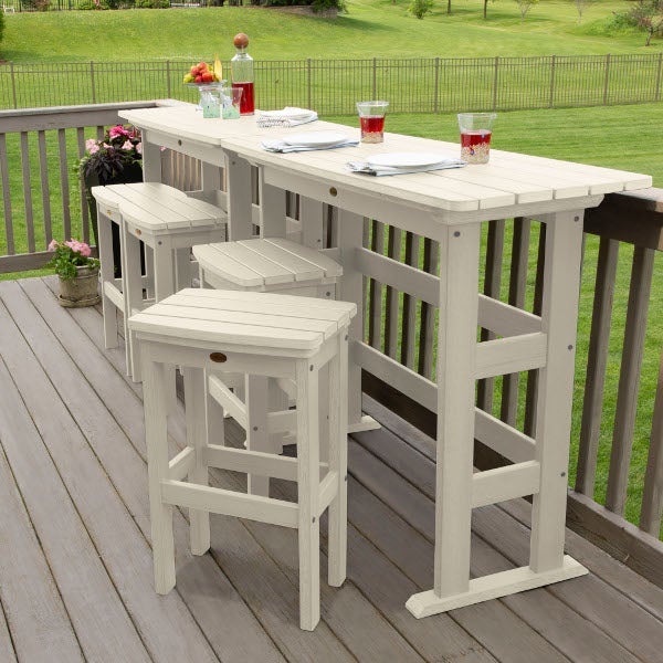 Lehigh 6-Piece Bar Height Balcony Patio Set - Outdoor Dining & Entertaining Furniture for Small Spaces