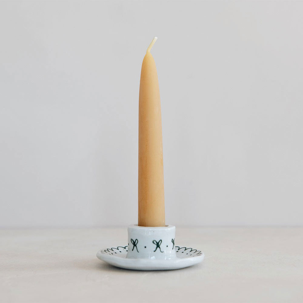 Hand-Painted Ceramic Candle Holder - Elegant Home Decor for Dining Table, Wedding Centerpiece & Romantic Ambiance