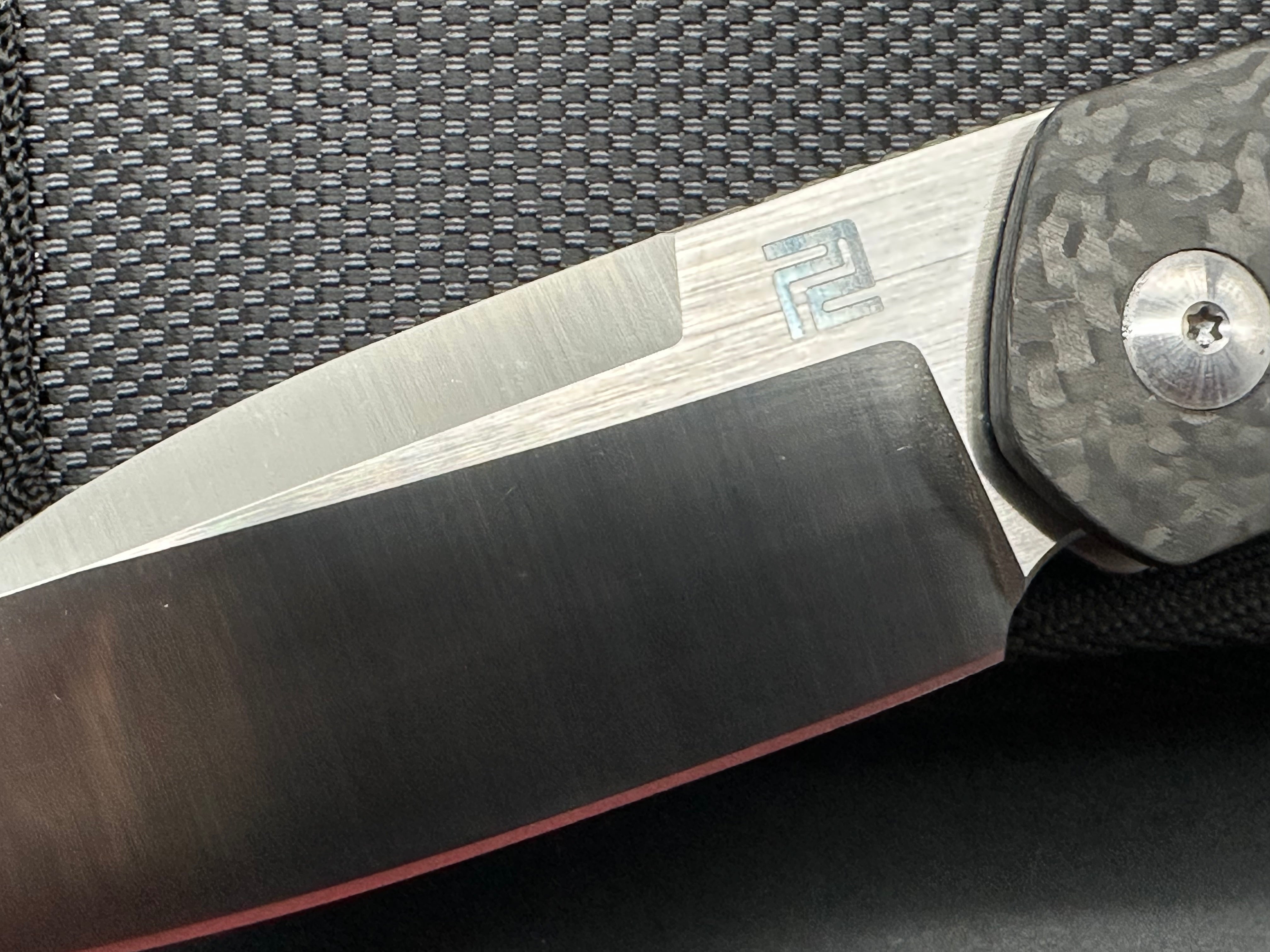 Artisan Cutlery Centauri 1839G MCF S35VN Titanium & Carbon Fiber Folding Knife - Premium EDC Pocket Knife for Outdoor, Camping, Hiking and Everyday Carry