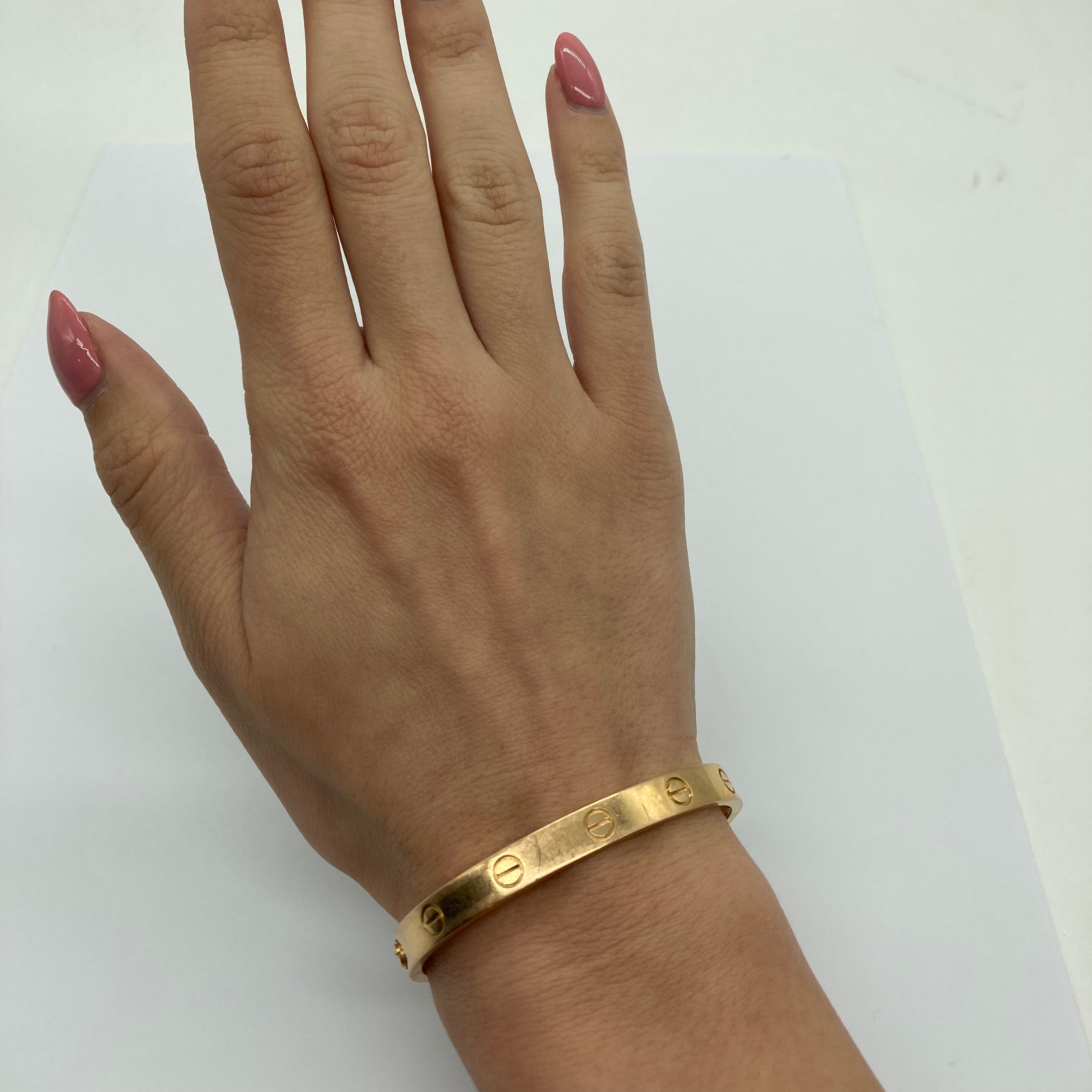 Cartier Love Bracelet 18K Rose Gold Size 16 - Luxury Jewelry for Women, Perfect for Anniversaries, Weddings & Special Occasions