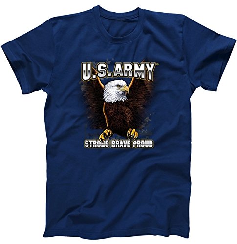 U.S Army Strong Brave Patriotic Pride Eagle Military T-Shirt - Patriotic Apparel for Veterans, Soldiers & Supporters | Perfect for Memorial Day, 4th of July & Military Events