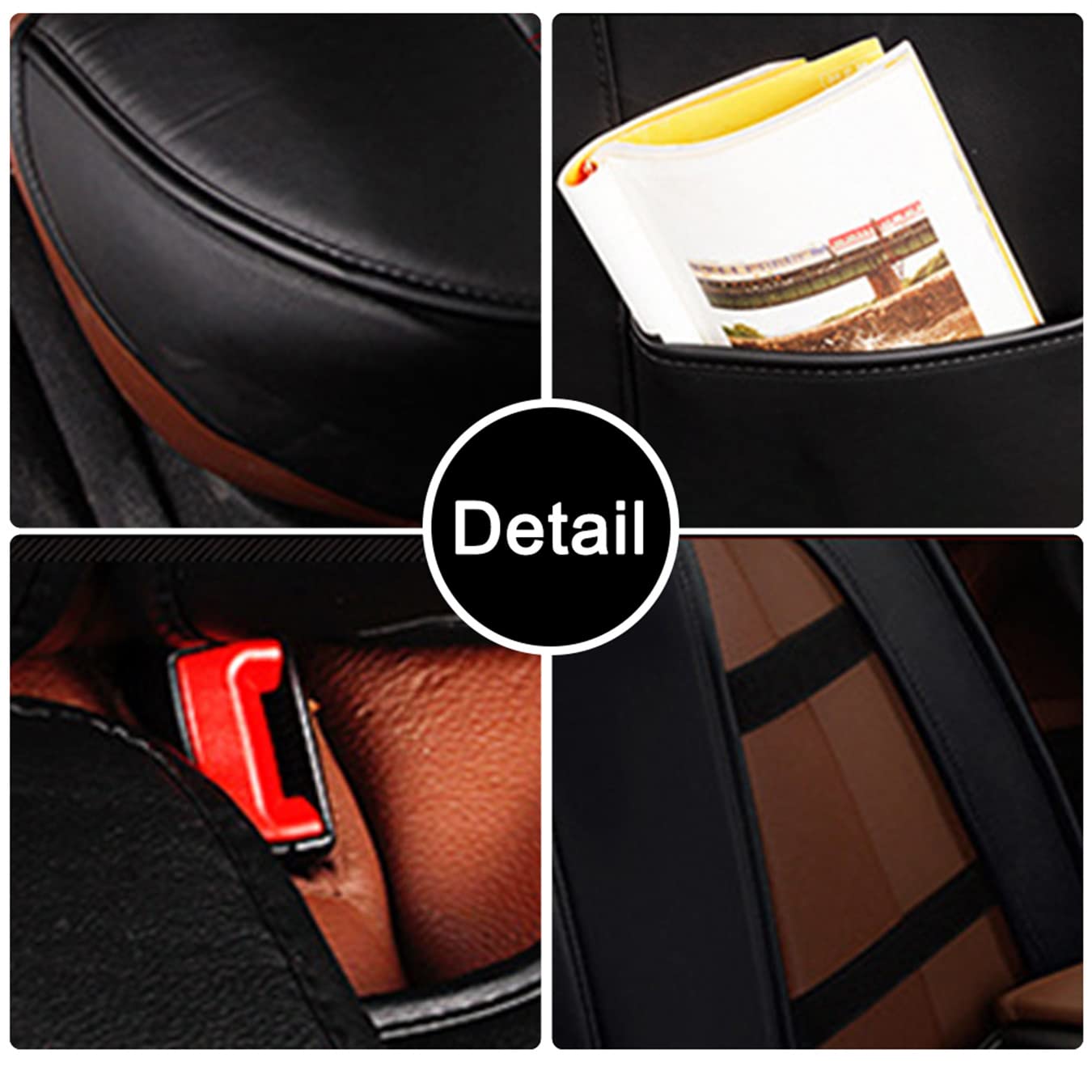 Premium PU Leather Car Seat Covers for 2006 Super V8 Portfolio - Waterproof, Wear-Resistant, Coffee Brown | Luxury Protection for Cars, SUVs & Trucks | Perfect for Road Trips, Commuting & Family Travel